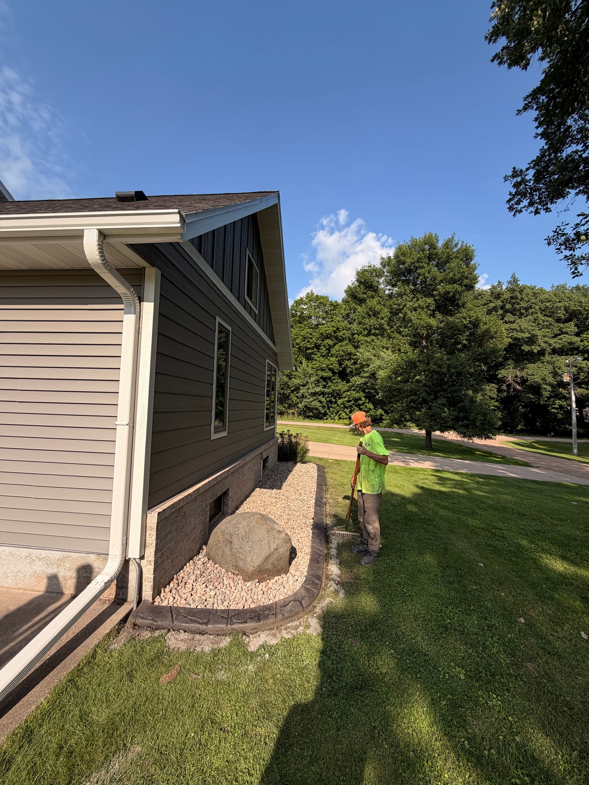 Gallery photos for Concrete Curbing with Granite Slate Stamp in Oak Park MN: Image #1