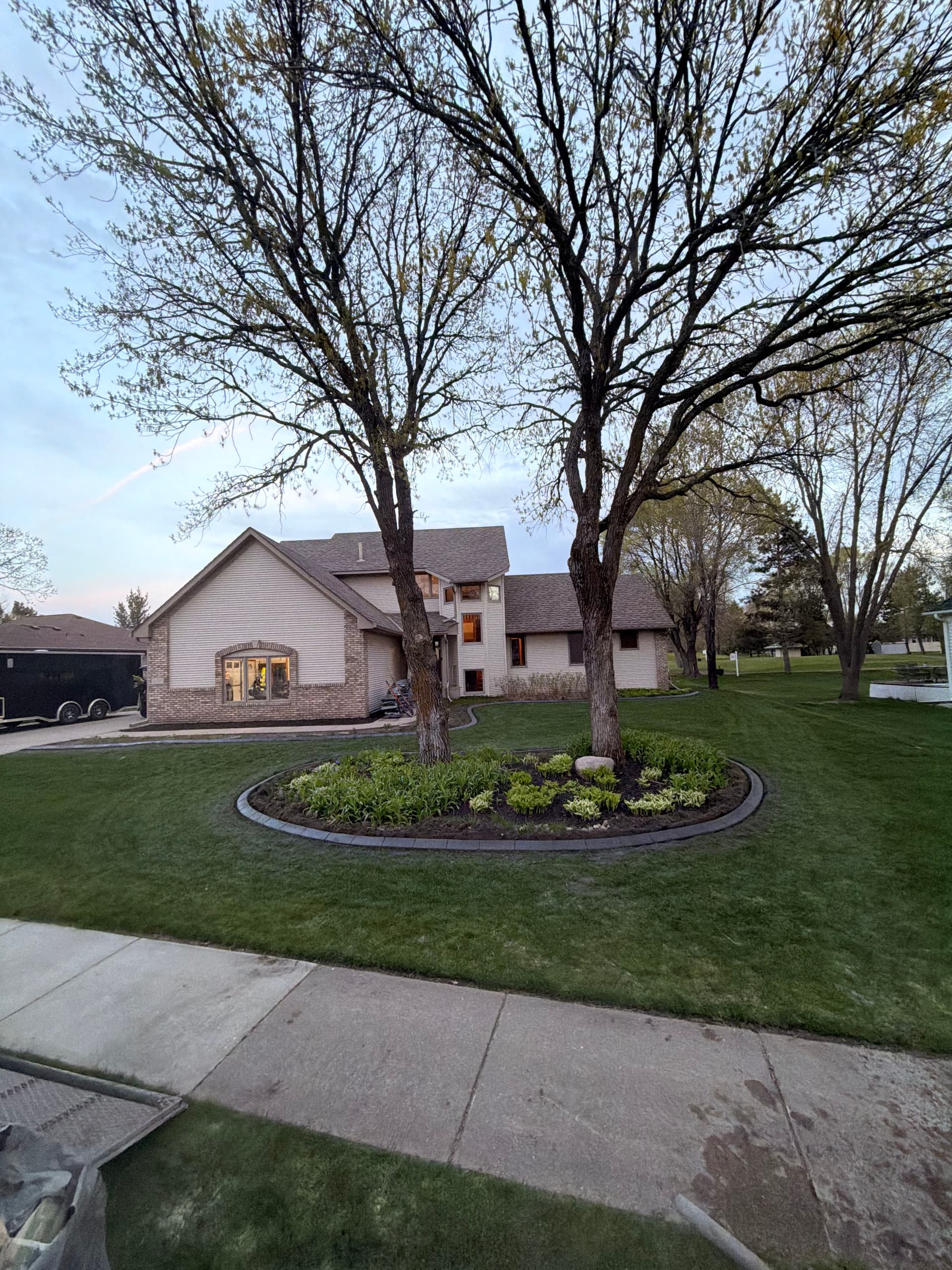 Concrete Curbing with Storm Grey and Charcoal Blend in Becker image