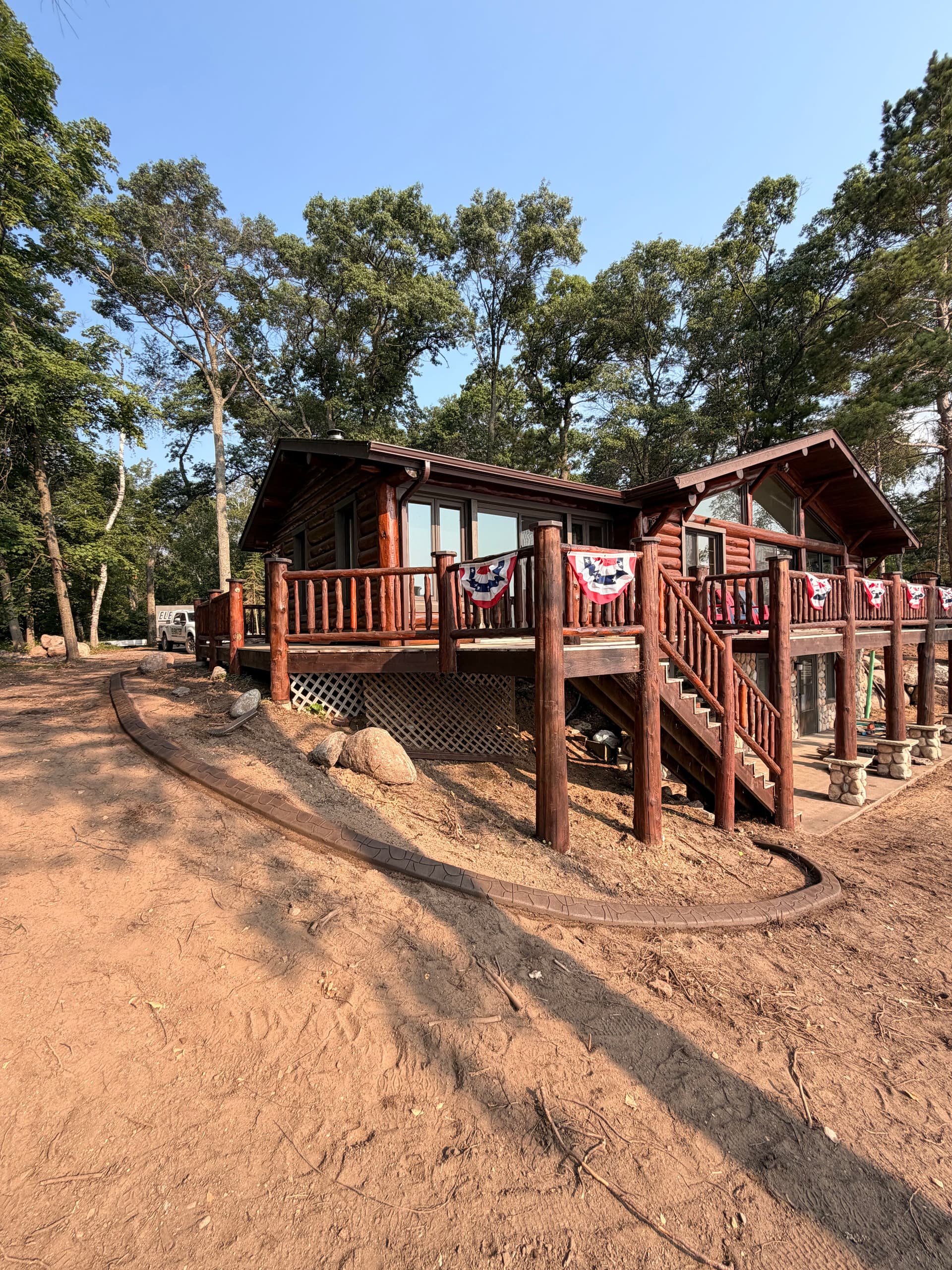 Gallery photos for Concrete Curb Edging Gives This Cross Lake Cabin a Sharper Look: Image #1