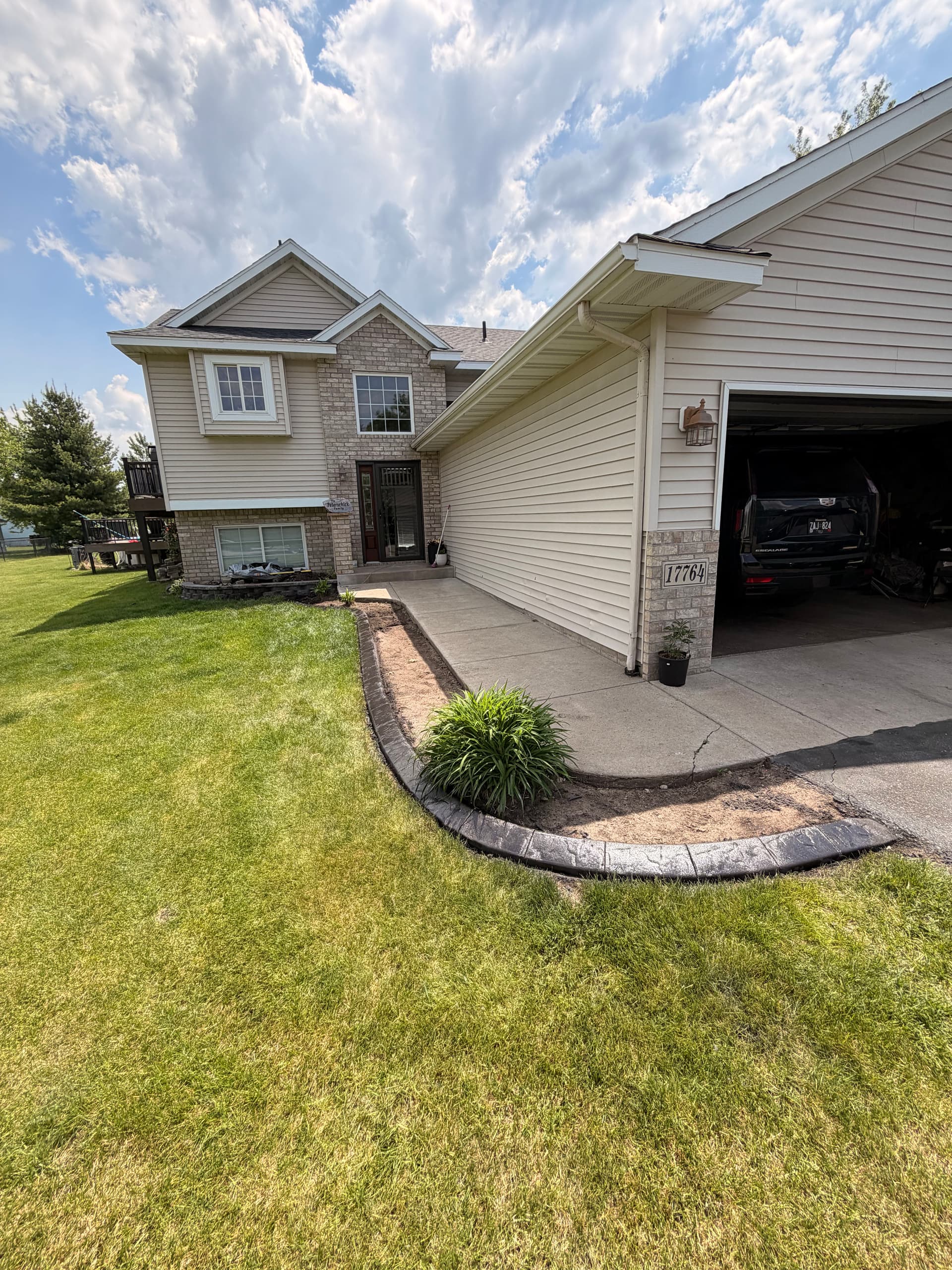Concrete Curbing with Slate Stamp Finish in Little Falls image