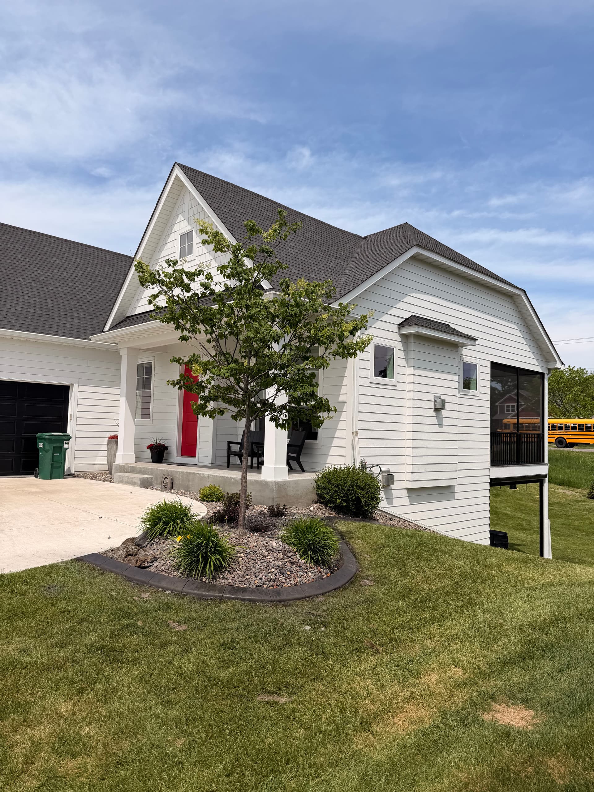 Concrete Curbing in Storm Grey and Charcoal for St. Michael Home
