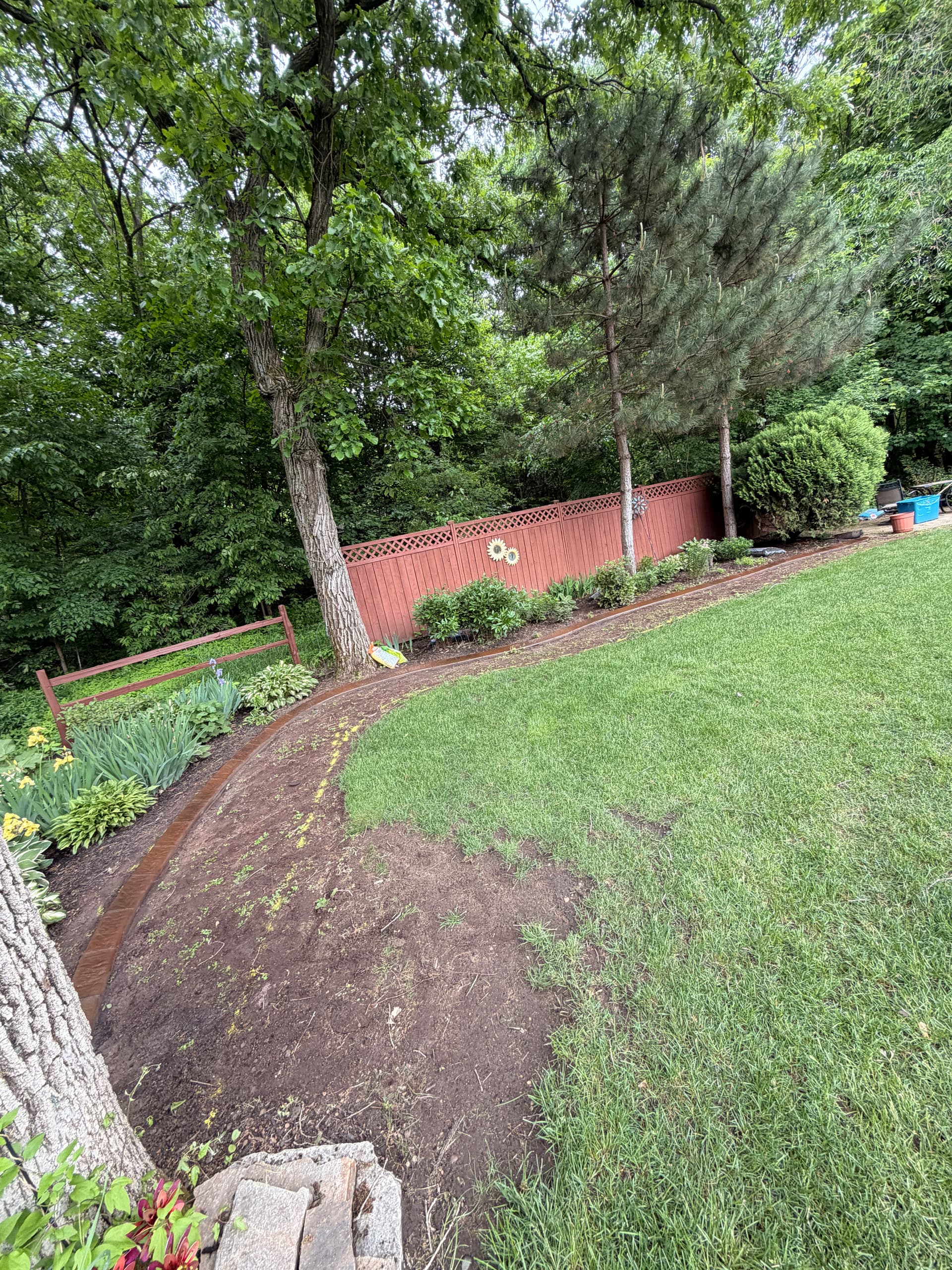 Concrete Curbing with a Walnut and Charcoal Blend in Royalton image