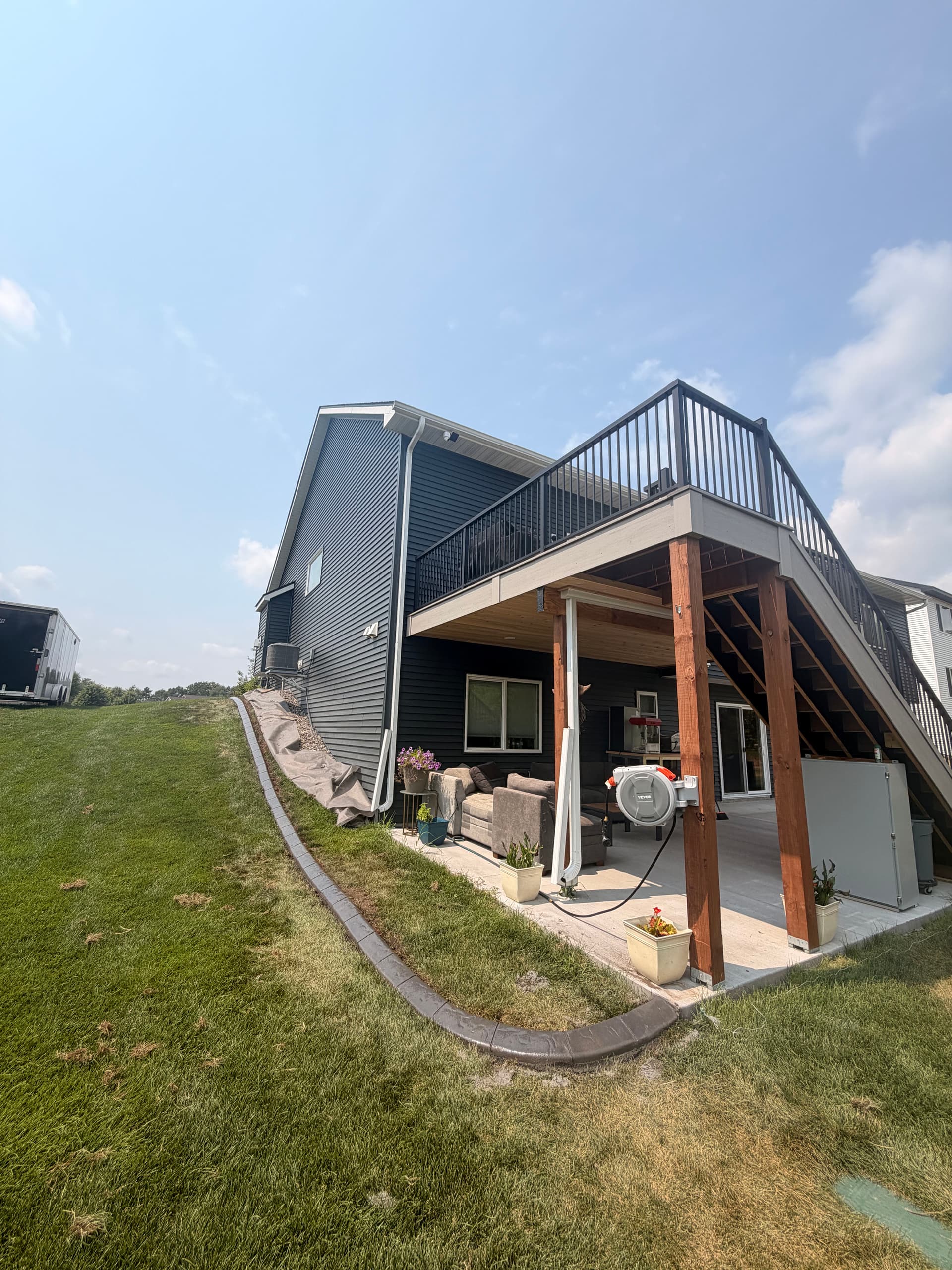 Gallery photos for Concrete Landscape Curbing Gives This Clear Lake MN Yard a Sharp Finish: Image #1