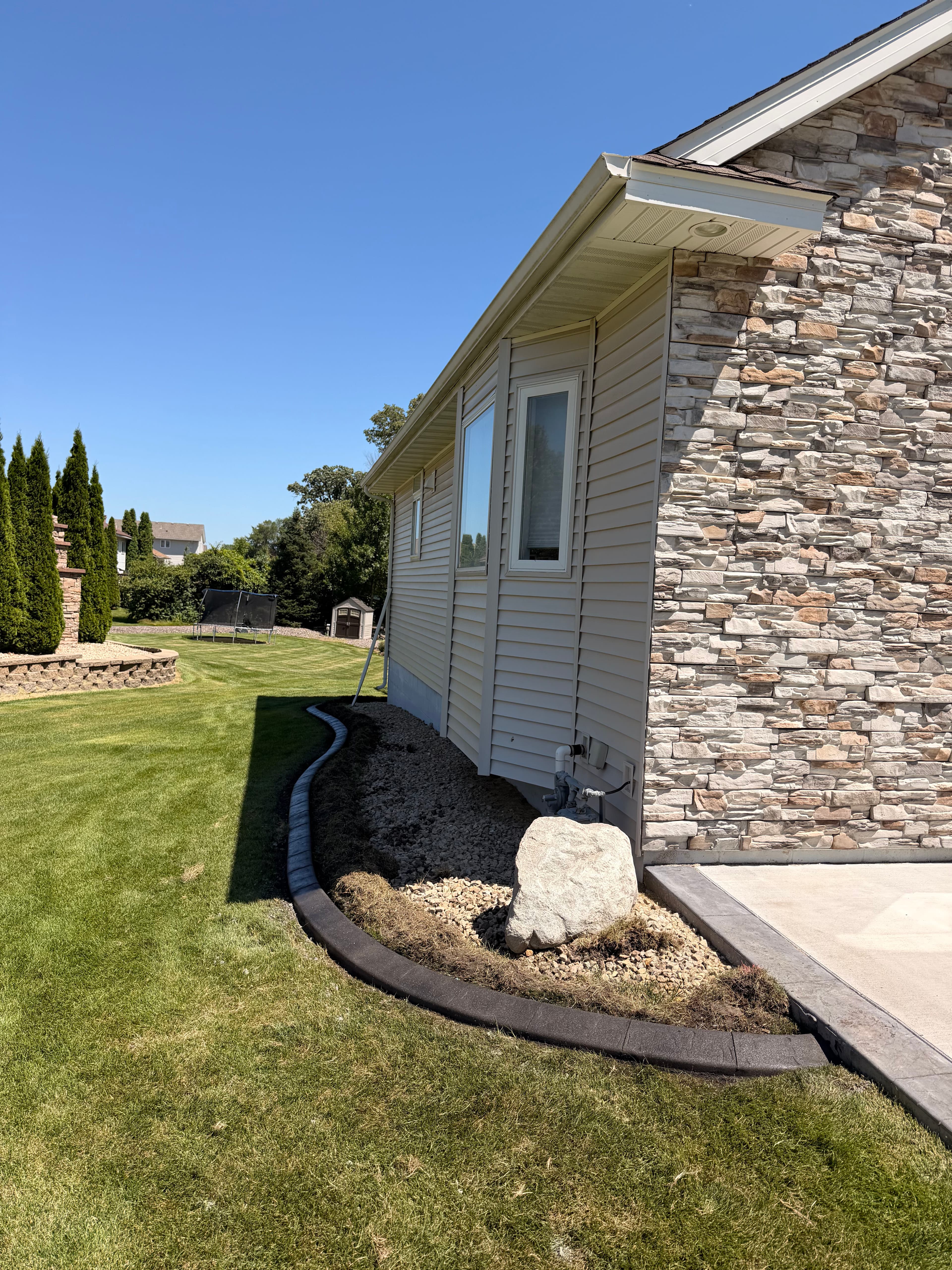 Project Slate-Stamped Concrete Curbing with Charcoal Finish in Albertville image