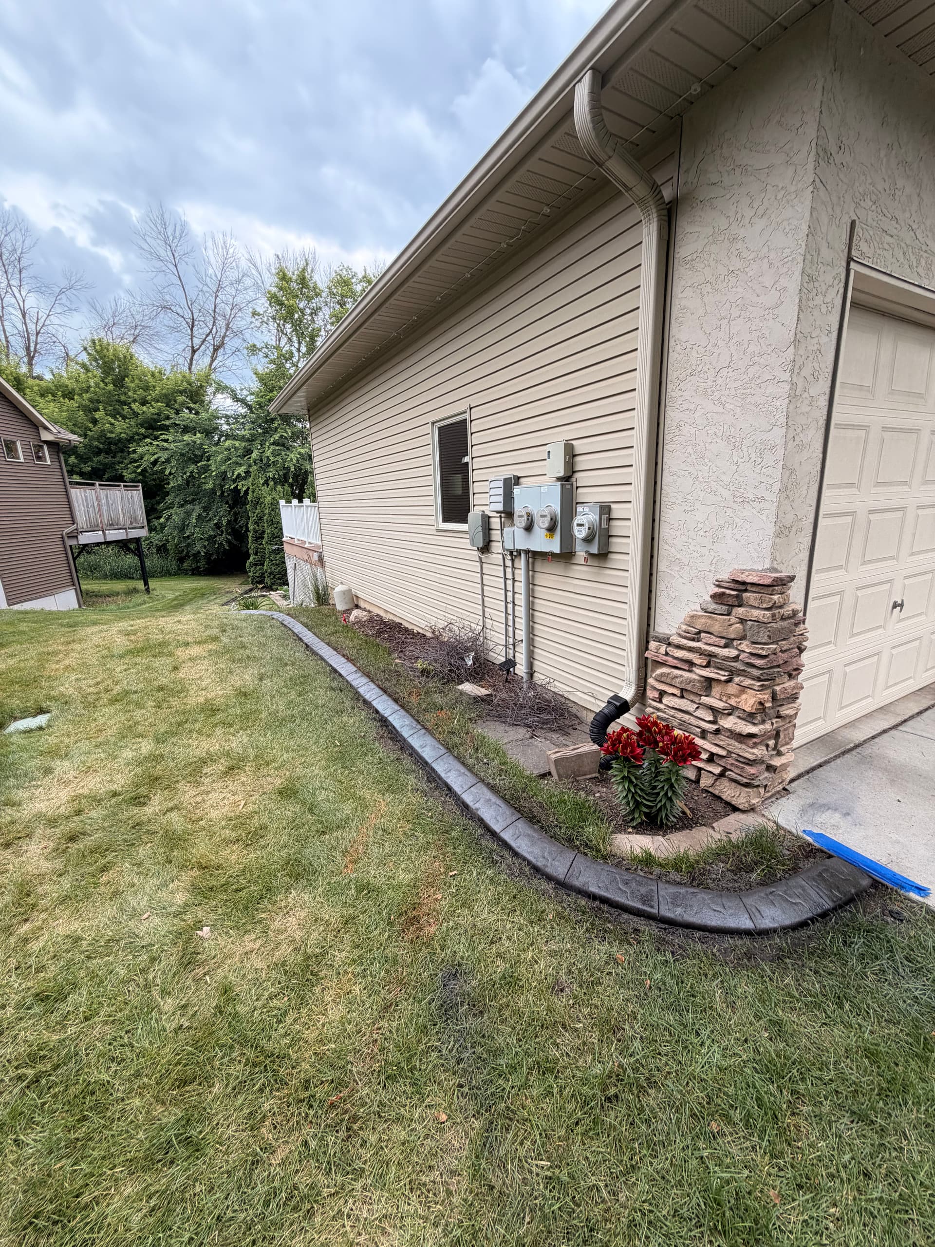 Charcoal Concrete Curbing with Slate Stamp in Elko New Market MN image