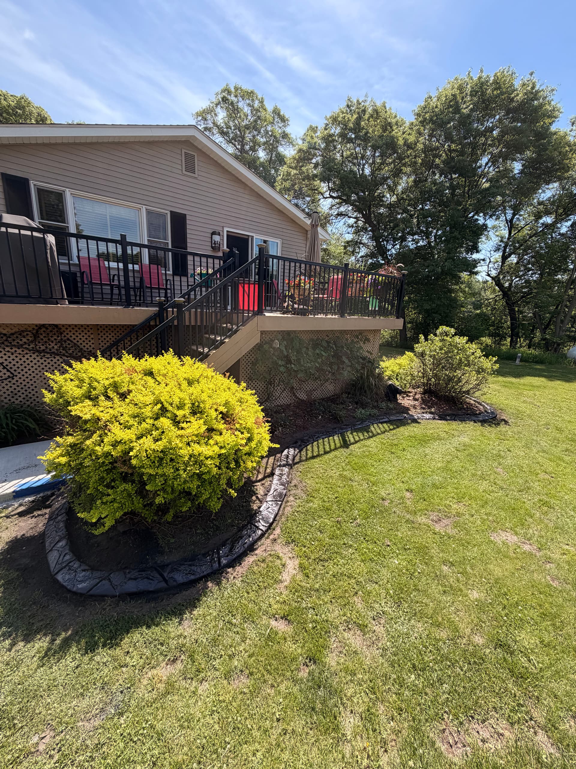 Gallery photos for Concrete Curbing with Granite Slate Stamp in Zimmerman: Image #1