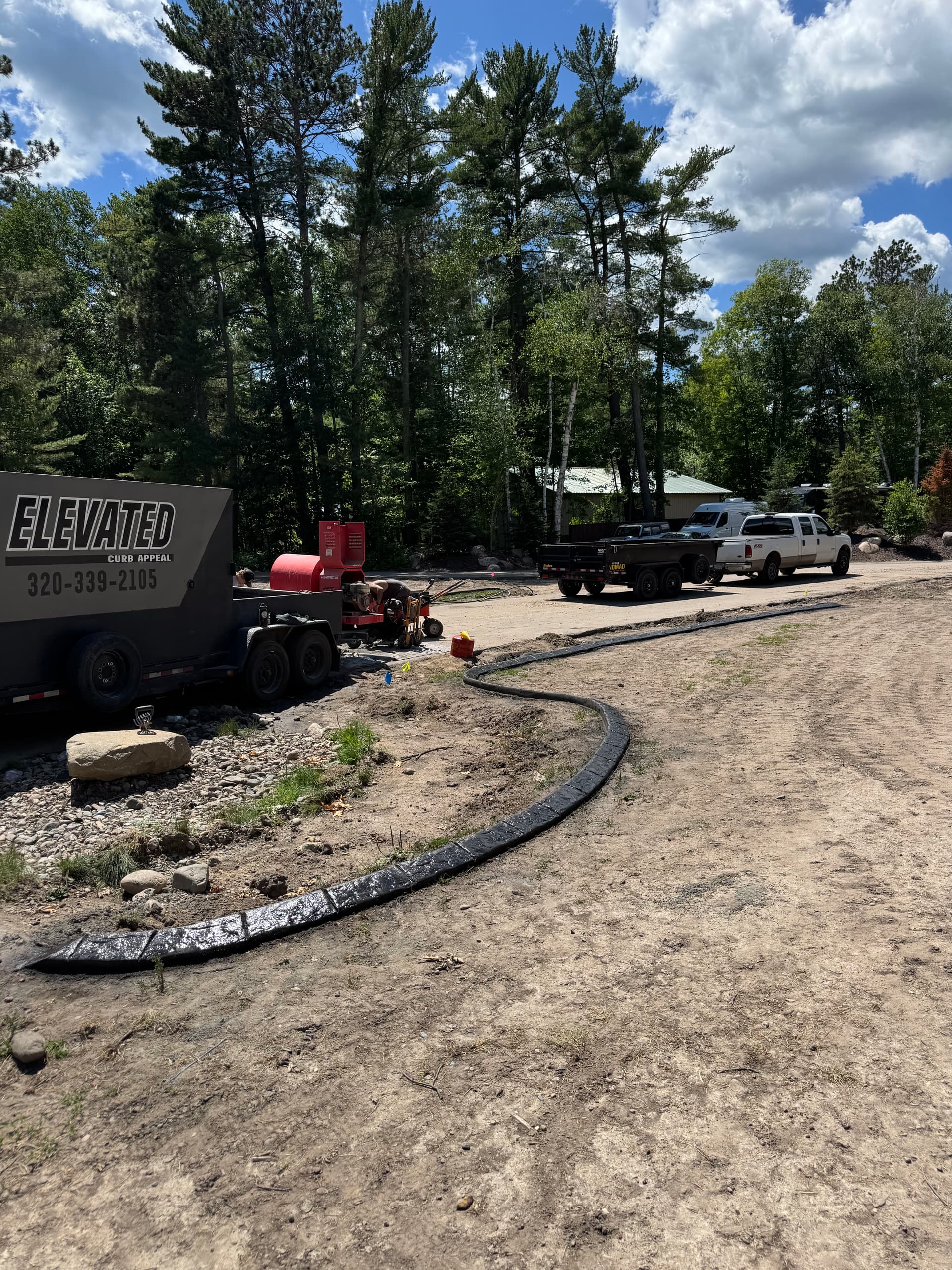 Gallery photos for Concrete Curbing with Deep Charcoal Finish in Walker MN: Image #1