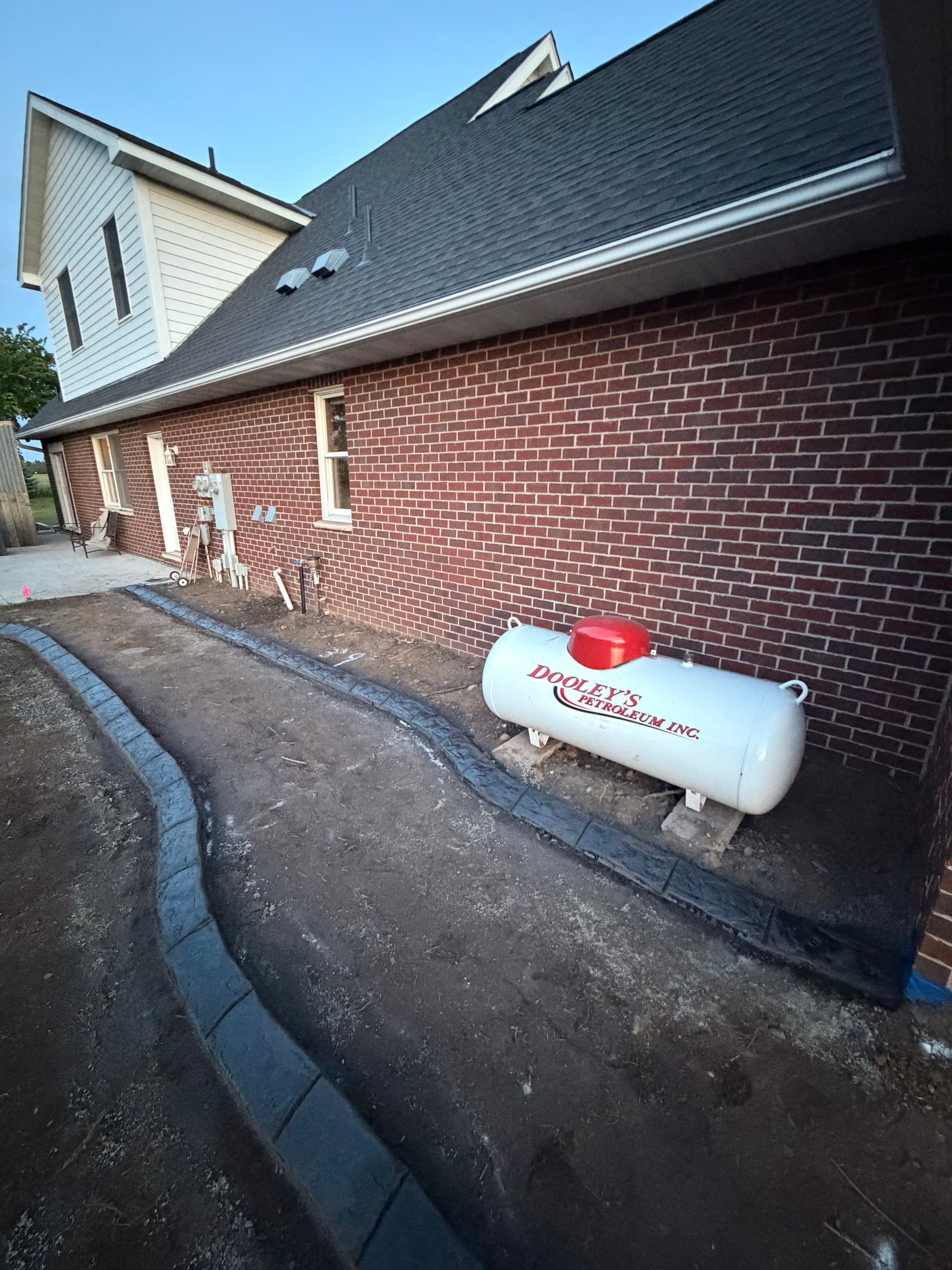 Gallery photos for Concrete Curbing in Storm Grey and Charcoal for Foley Home: Image #4