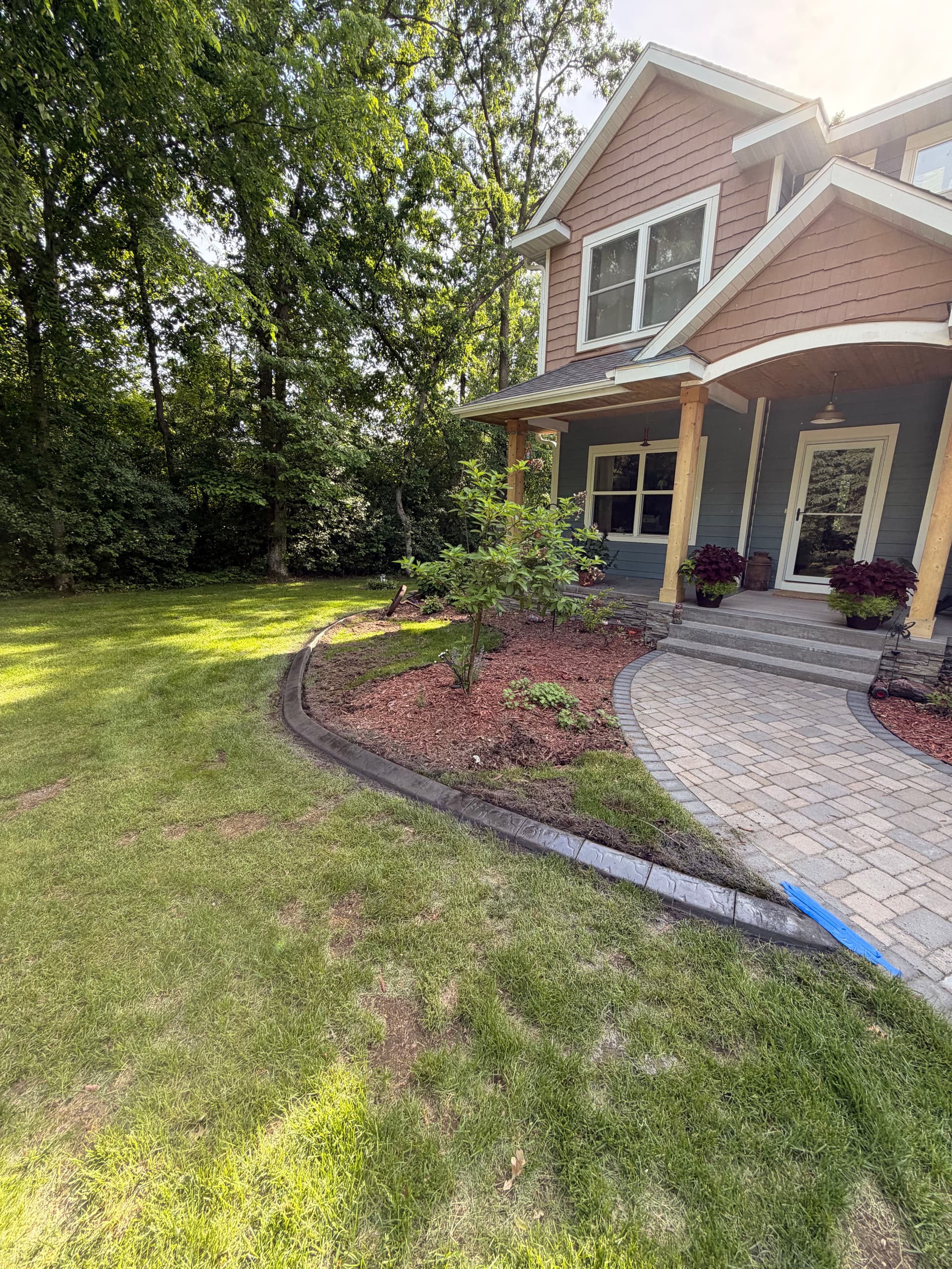 Concrete Curbing with a Storm Grey Slate Finish in Big Lake image