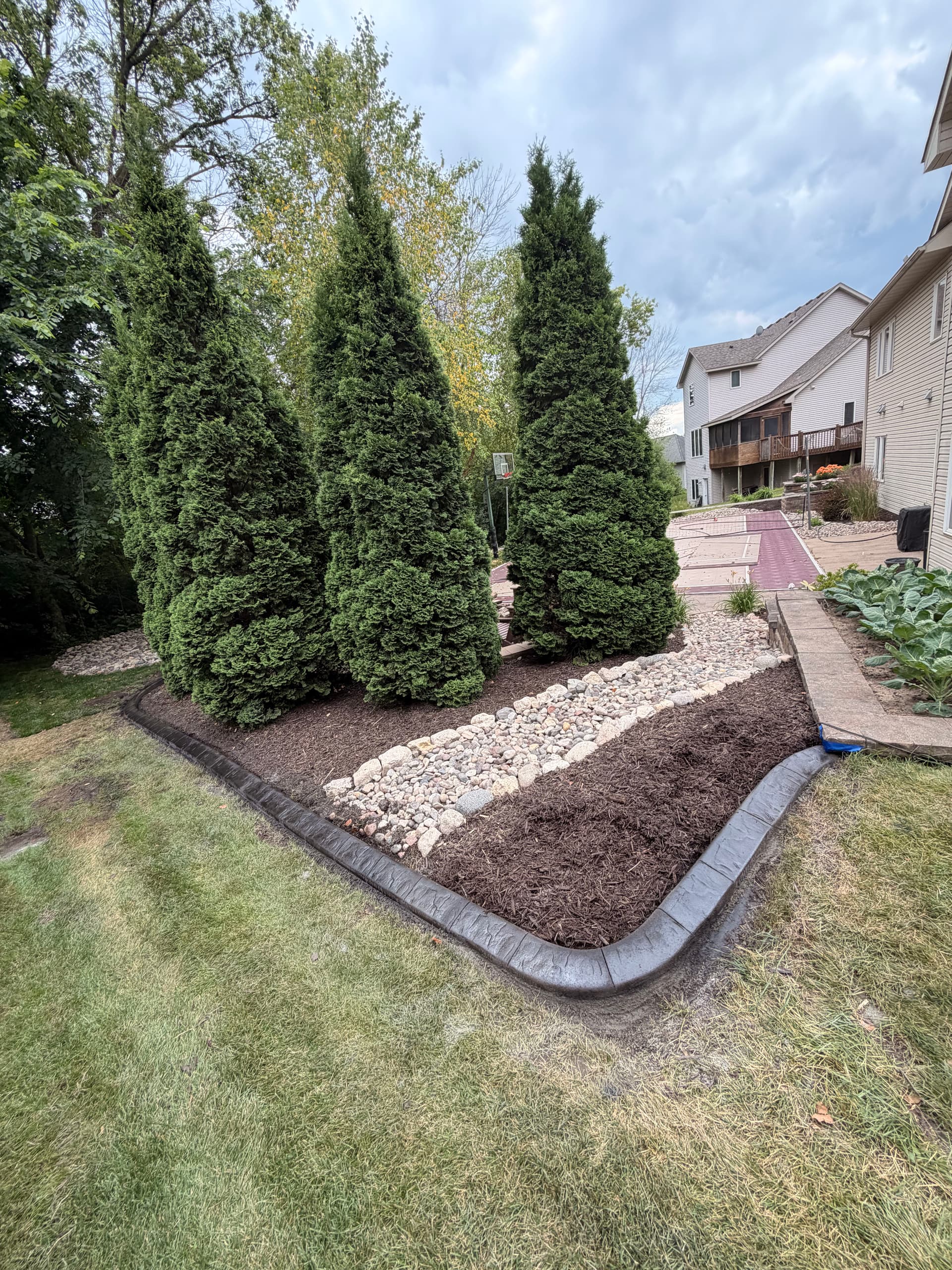 Gallery photos for Charcoal Concrete Curbing with Slate Stamp in Elko New Market MN: Image #2