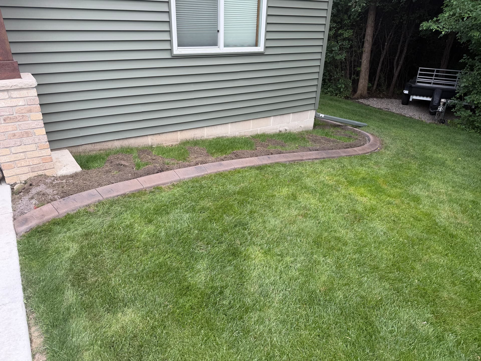 Concrete Curbing with Slate Stamp Finish in Cold Spring image