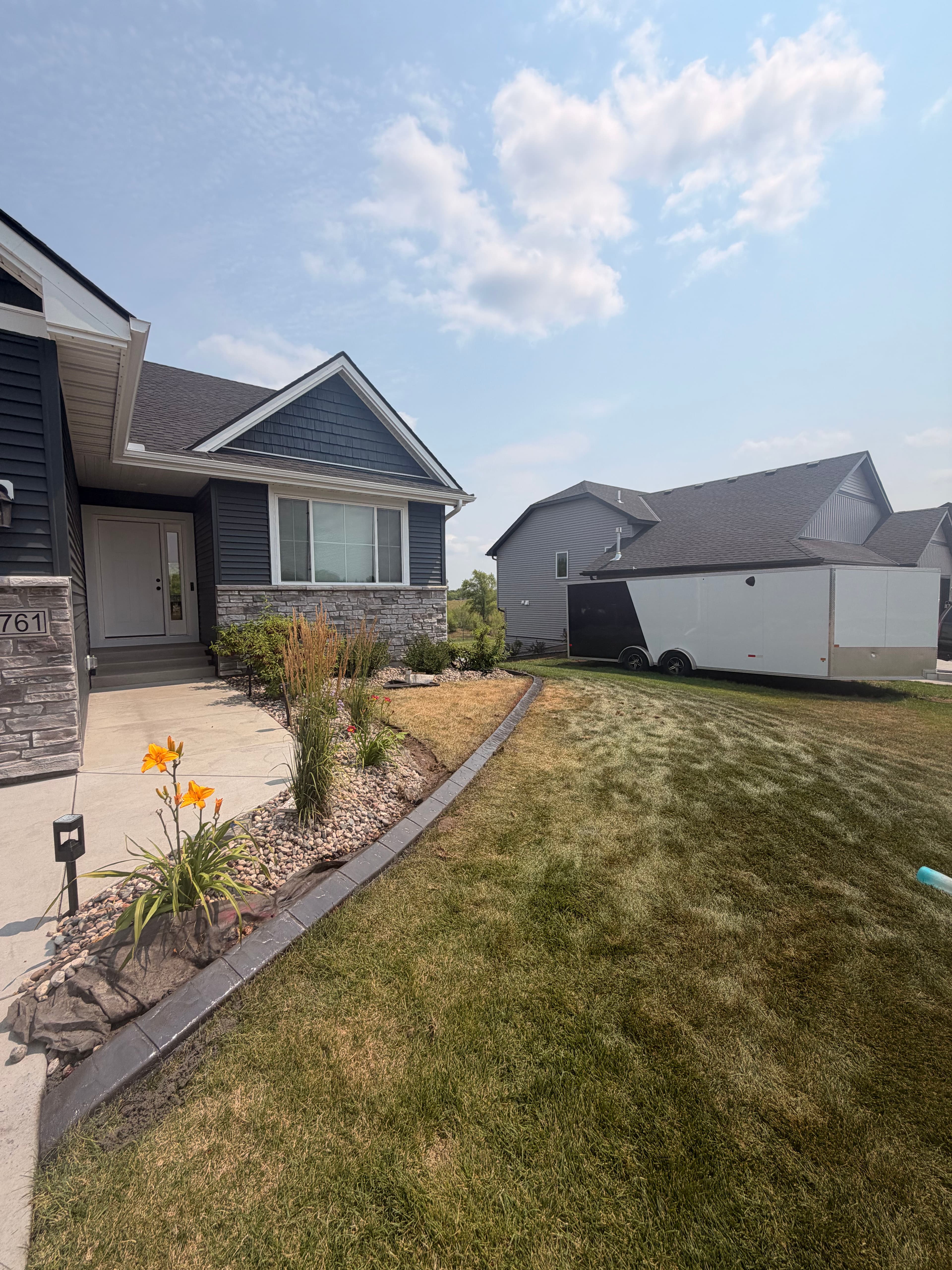 Project Concrete Landscape Curbing Gives This Clear Lake MN Yard a Sharp Finish image