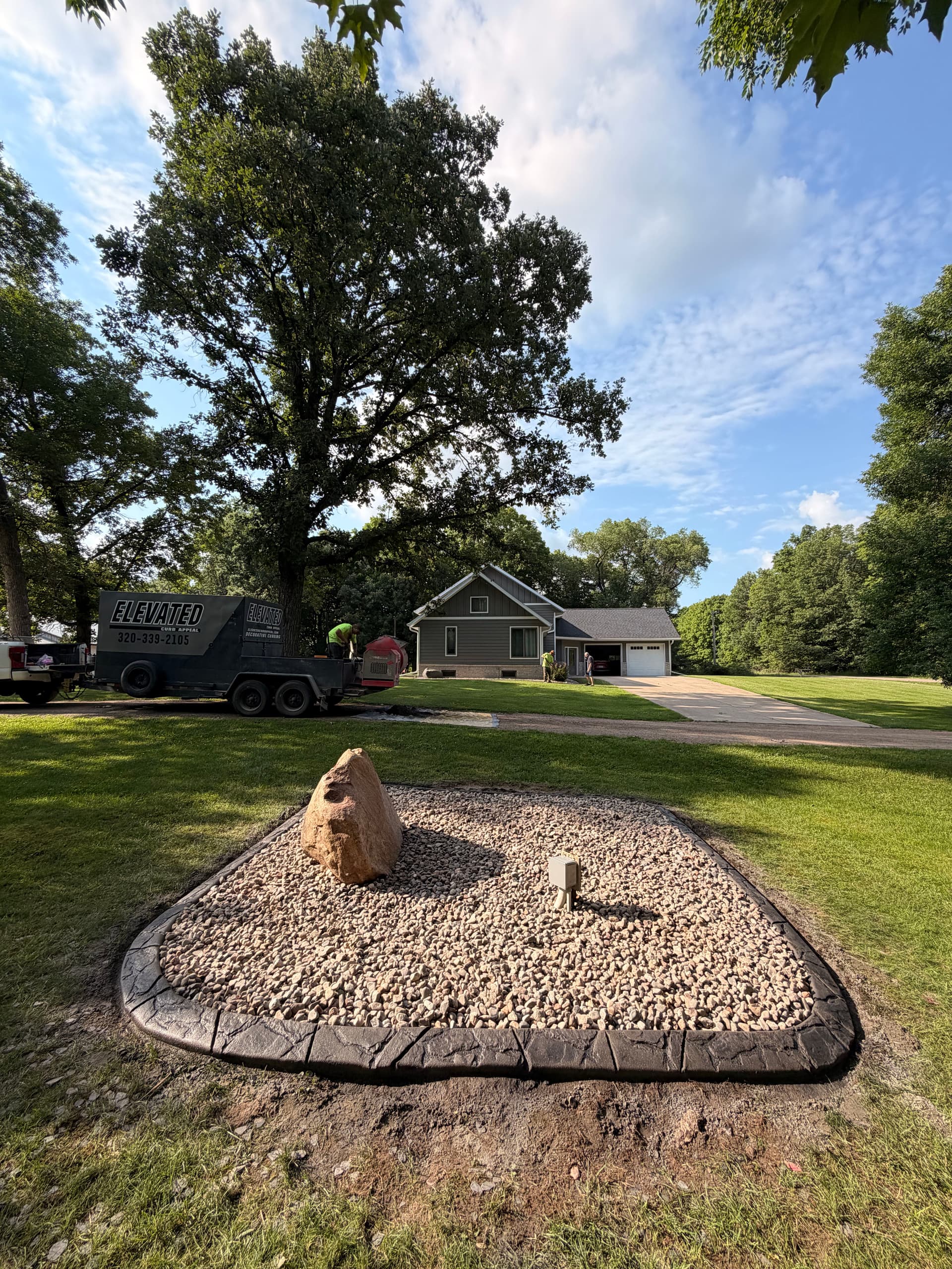 Gallery photos for Concrete Curbing with Granite Slate Stamp in Oak Park MN: Image #2