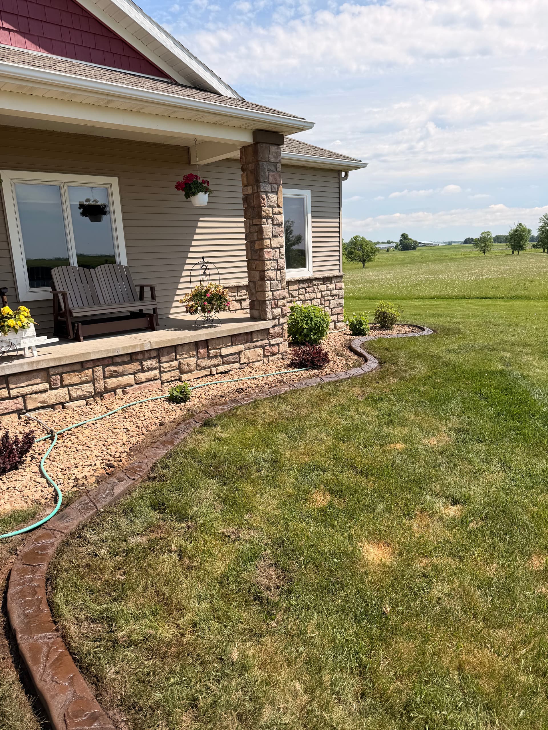 Gallery photos for Concrete Curbing with Granite Slate Stamp in Rice MN: Image #1