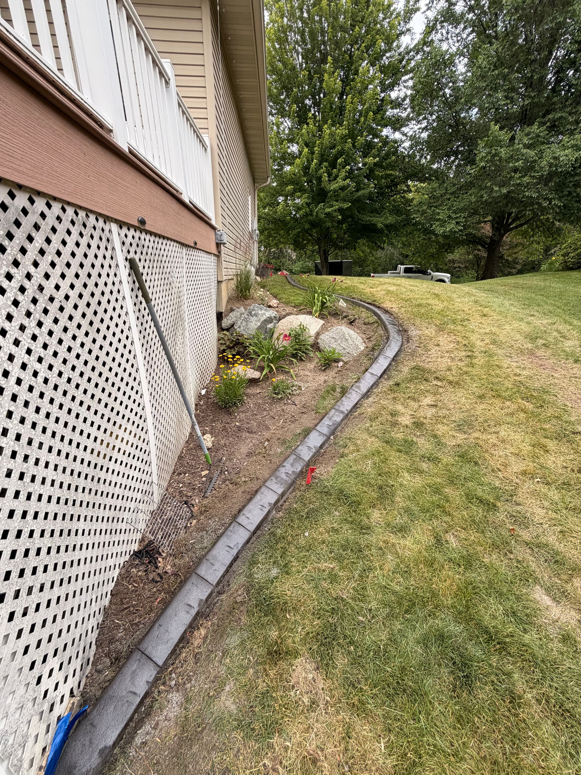 Gallery photos for Charcoal Concrete Curbing with Slate Stamp in Elko New Market MN: Image #1