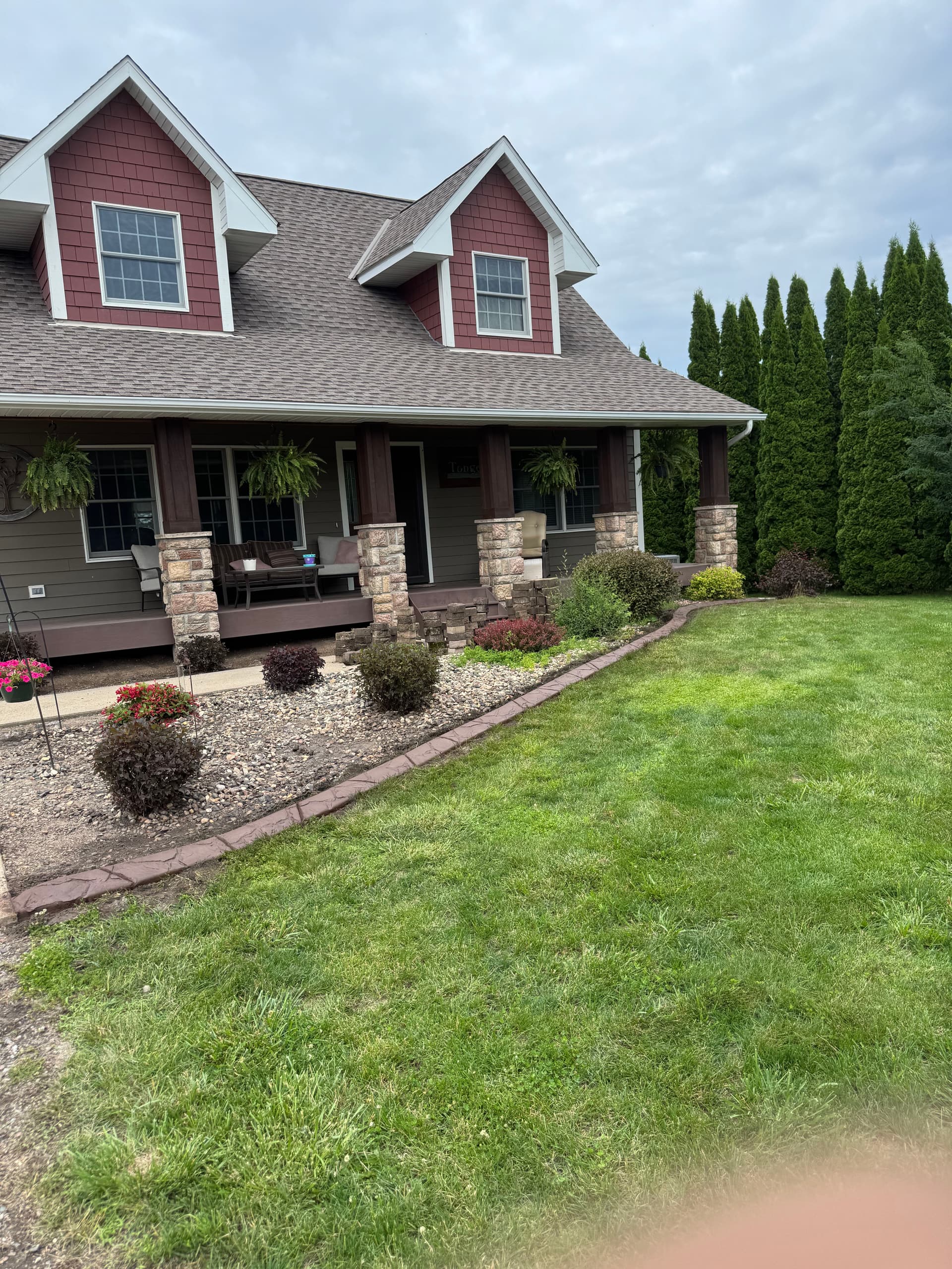 Concrete Curbing with Granite Slate Stamp in Annandale image