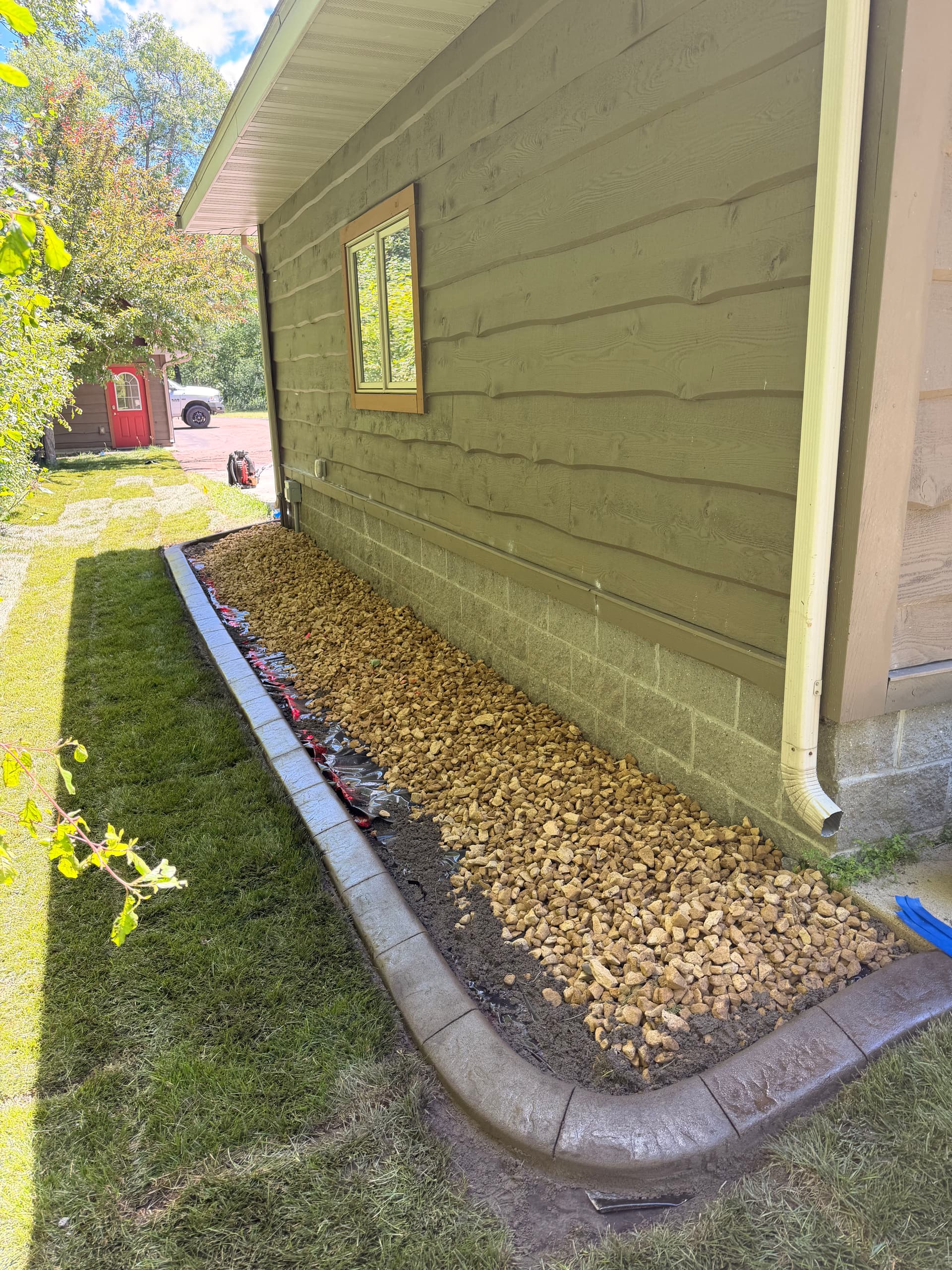 Gallery photos for Concrete Curbing with Walnut Color and Limestone Stamp in Baxter MN: Image #2