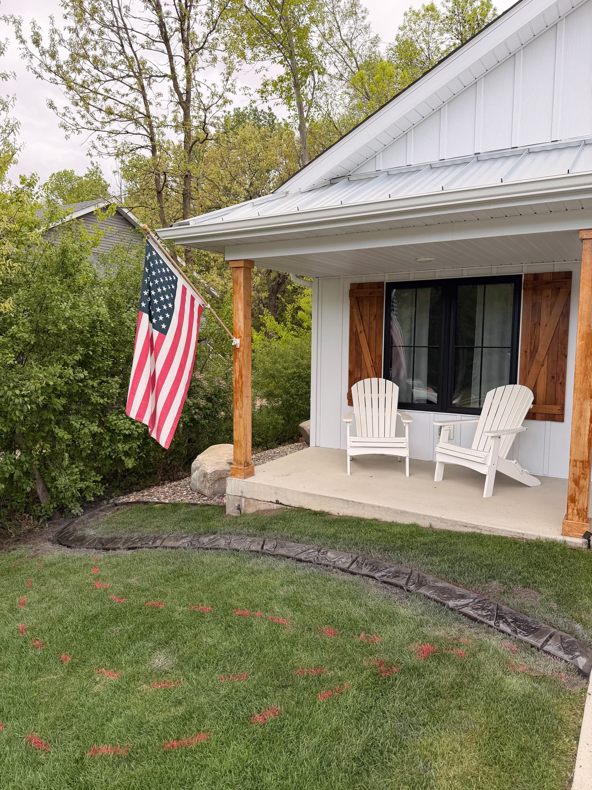 Concrete Curbing with Storm Grey and Charcoal Tones in Cold Spring image