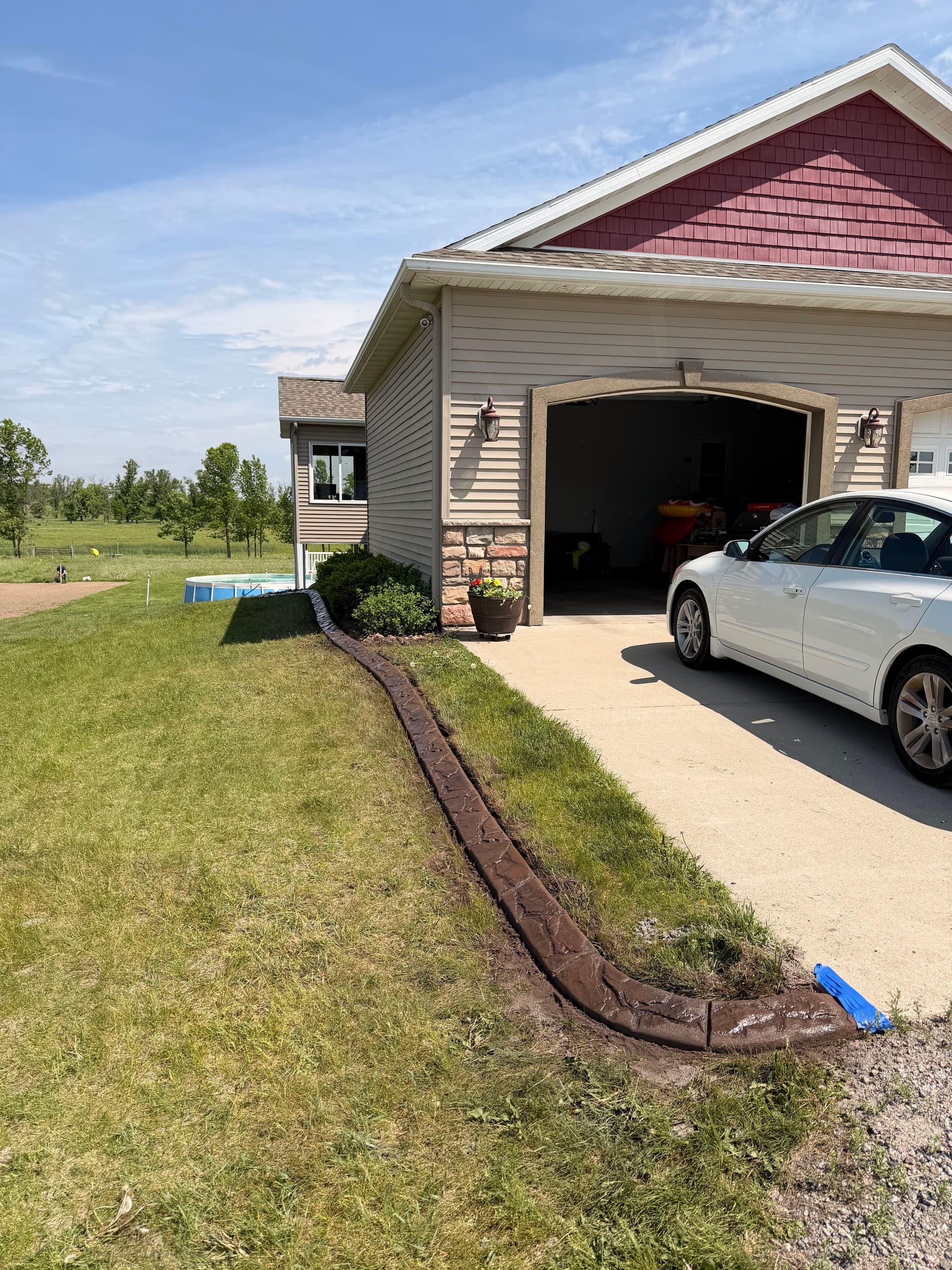 Gallery photos for Concrete Curbing with Granite Slate Stamp in Rice MN: Image #2