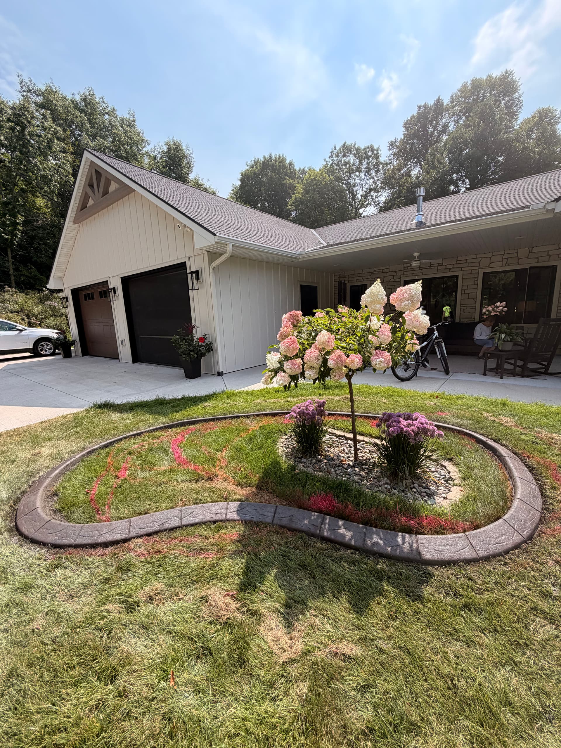 Concrete Curbing Around Trees and Beds in Swanville Minnesota image