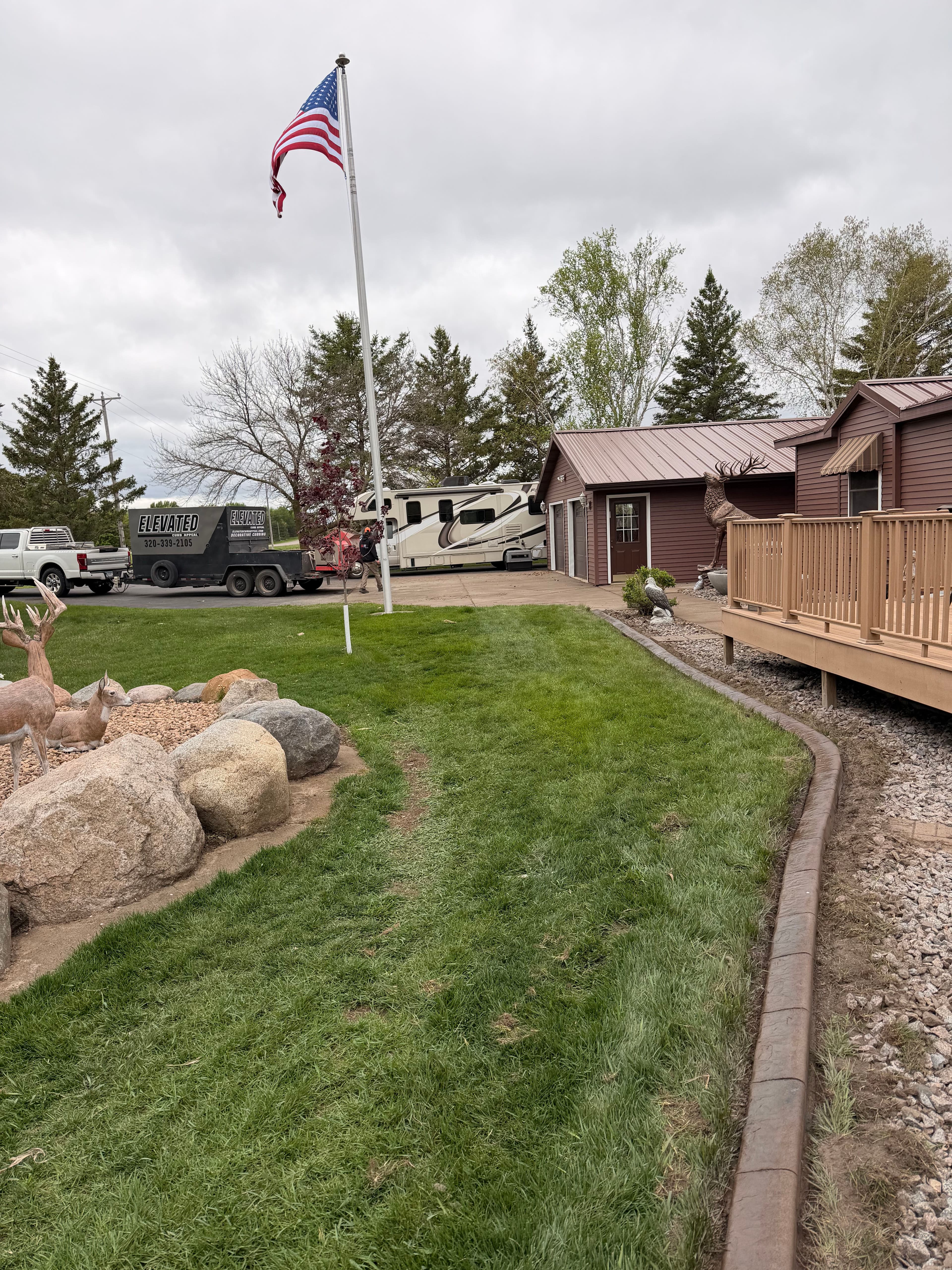 Project Concrete Curbing with Walnut and Charcoal Finish in Sauk Rapids image