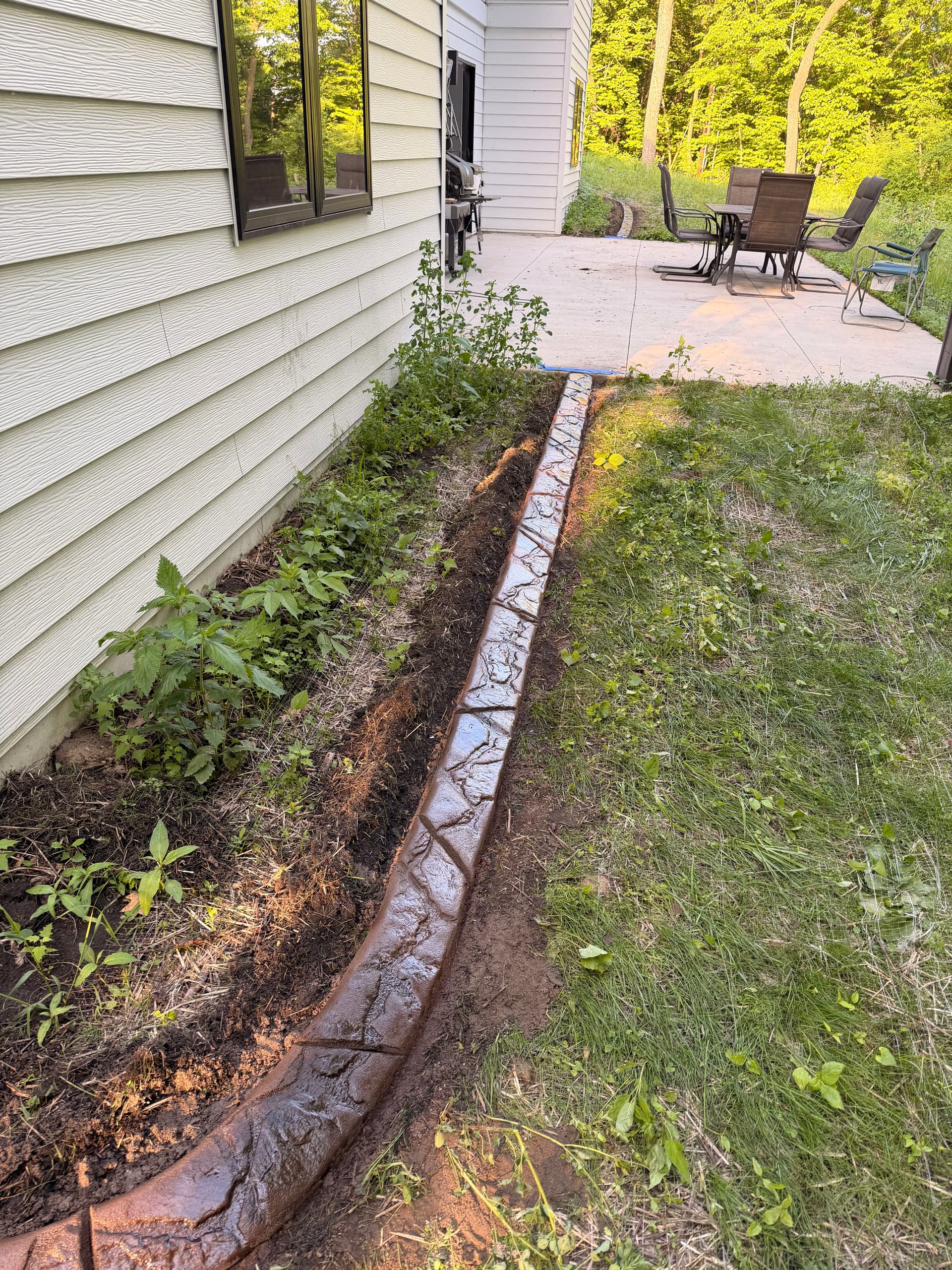 Gallery photos for Concrete Curbing with Granite Slate Stamp in Paynesville: Image #3