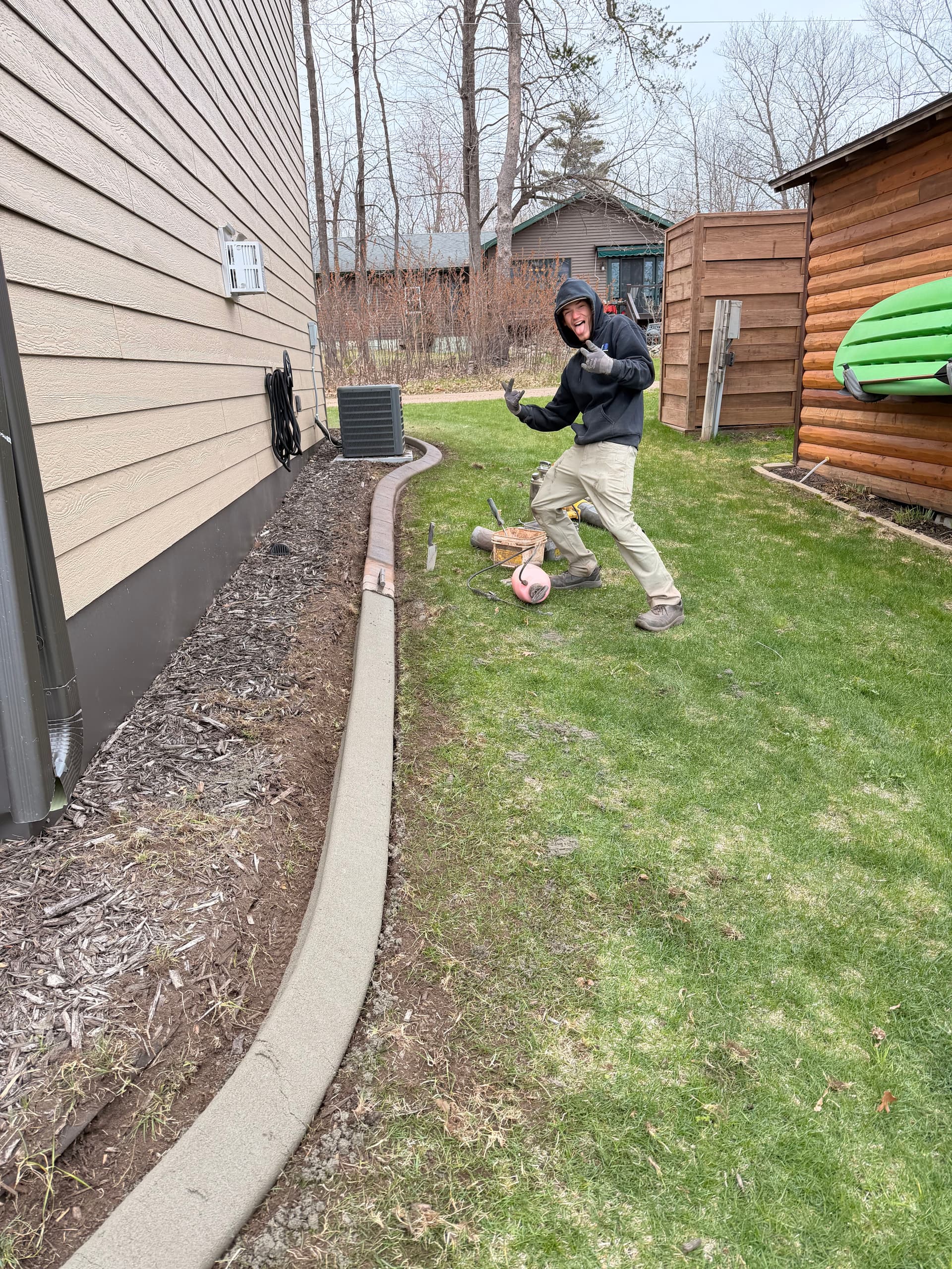 Gallery photos for Concrete Curbing With a Walnut and Charcoal Blend in Aitkin Minnesota: Image #4
