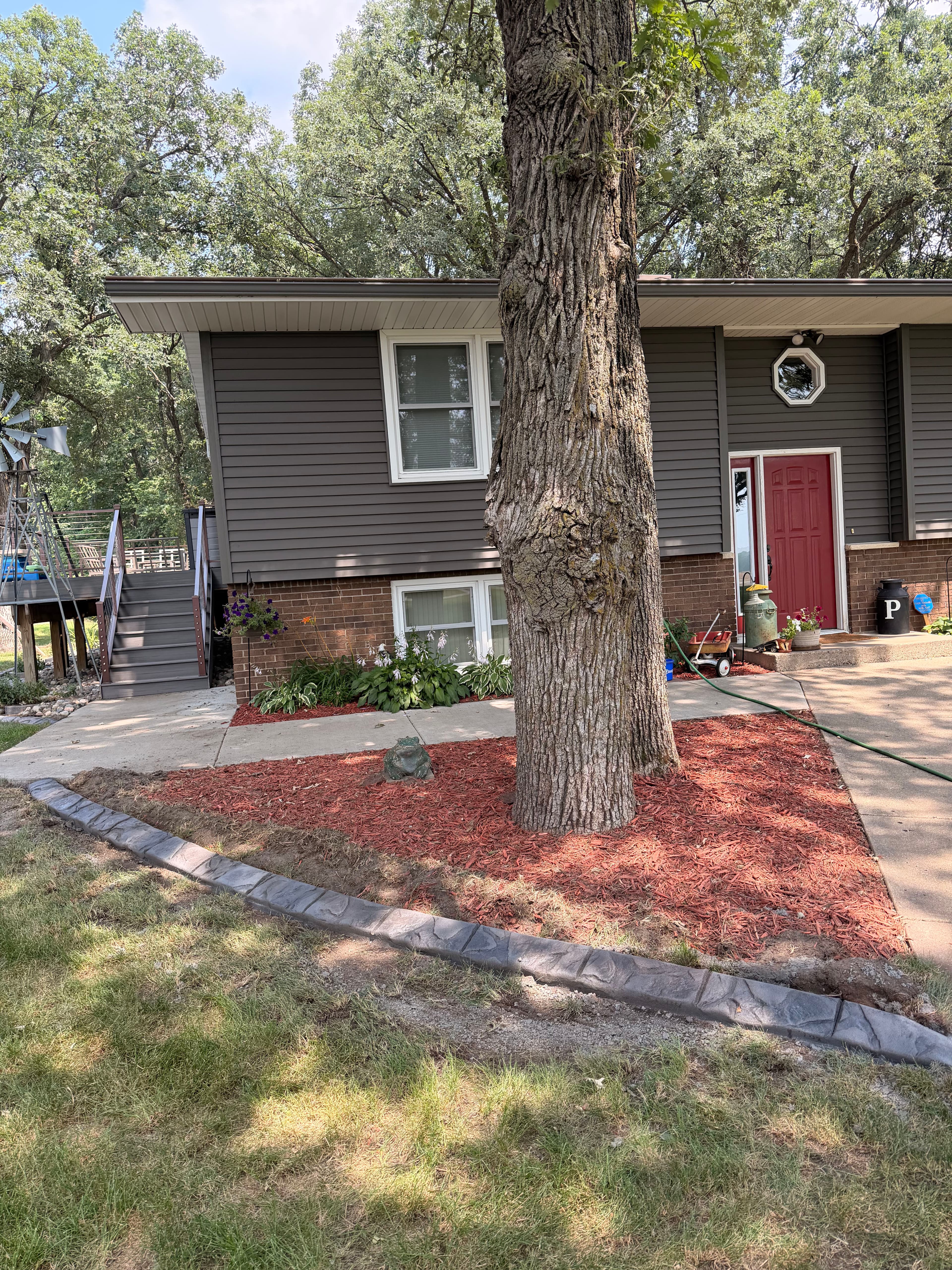 Project Concrete Curbing with Mississippi Boulder Stamp in Rice MN image
