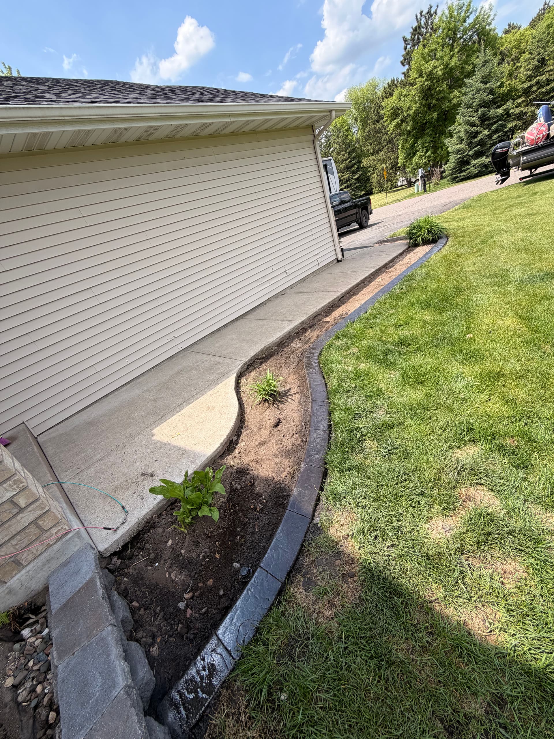 Gallery photos for Concrete Curbing with Slate Stamp Finish in Little Falls: Image #1