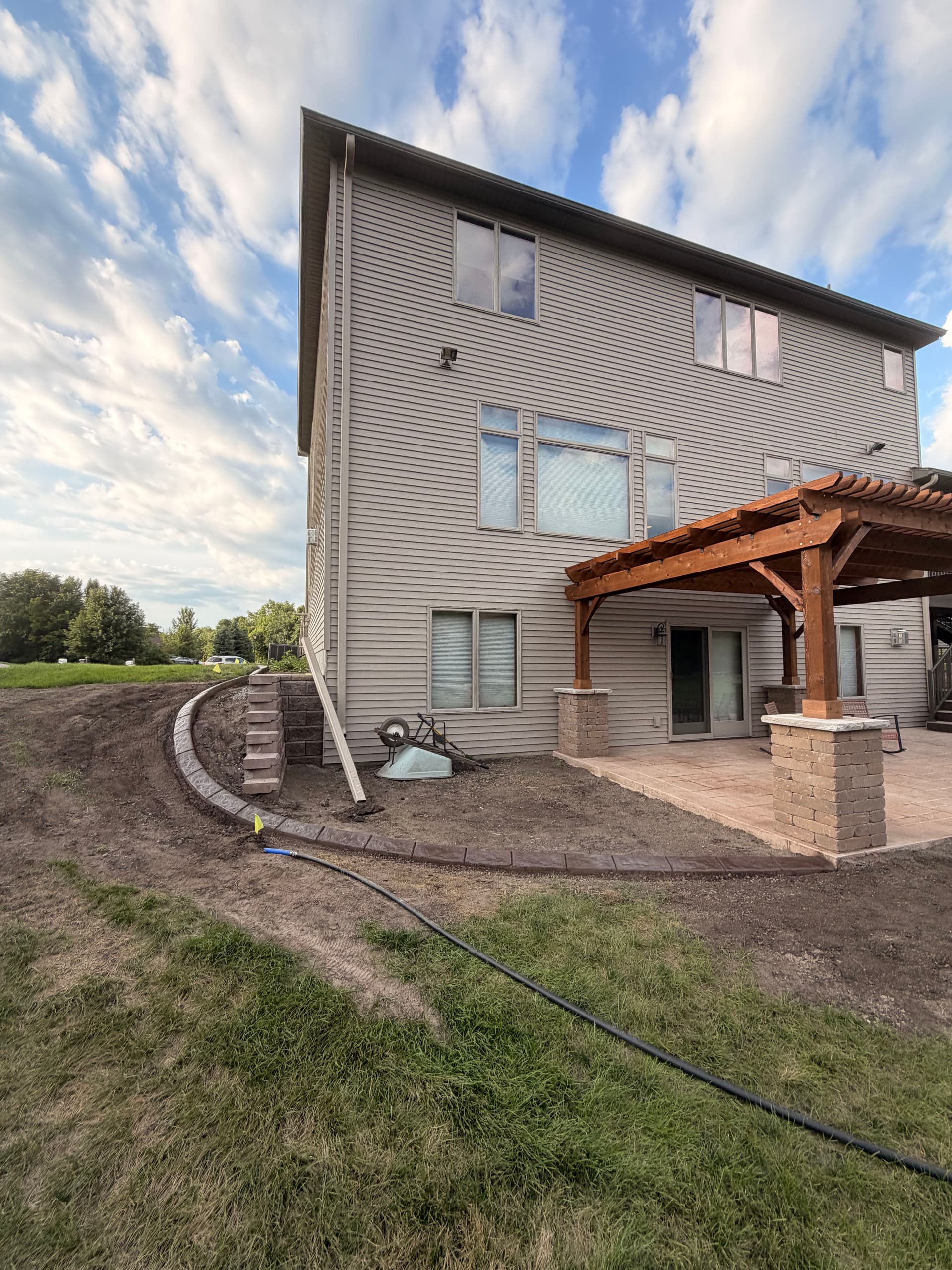 Gallery photos for Concrete Landscape Curbing Brings Clean Lines to Sartell Home: Image #1
