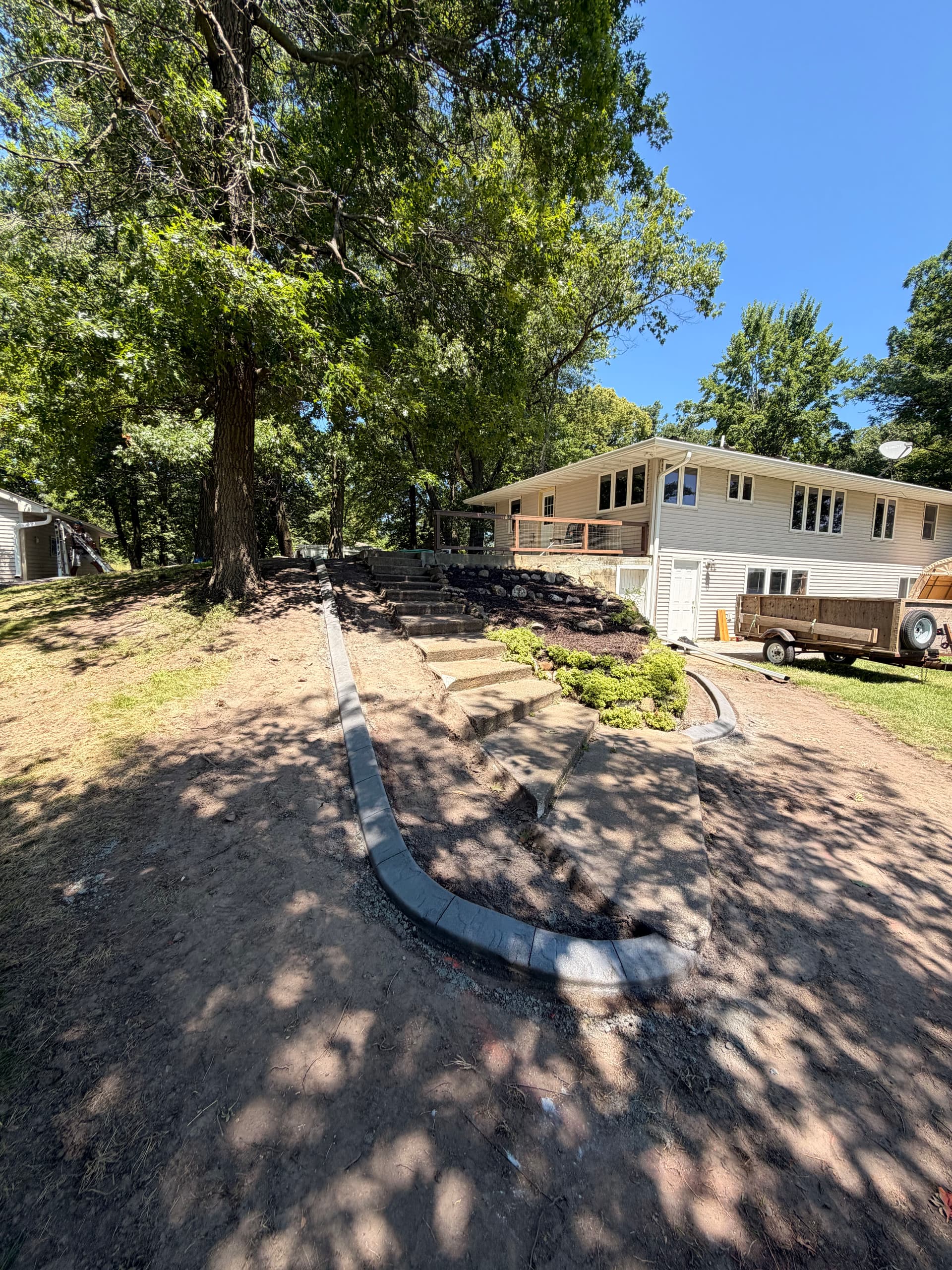 Gallery photos for Concrete Curbing with Slate Stamp Finish in Elk River MN: Image #4