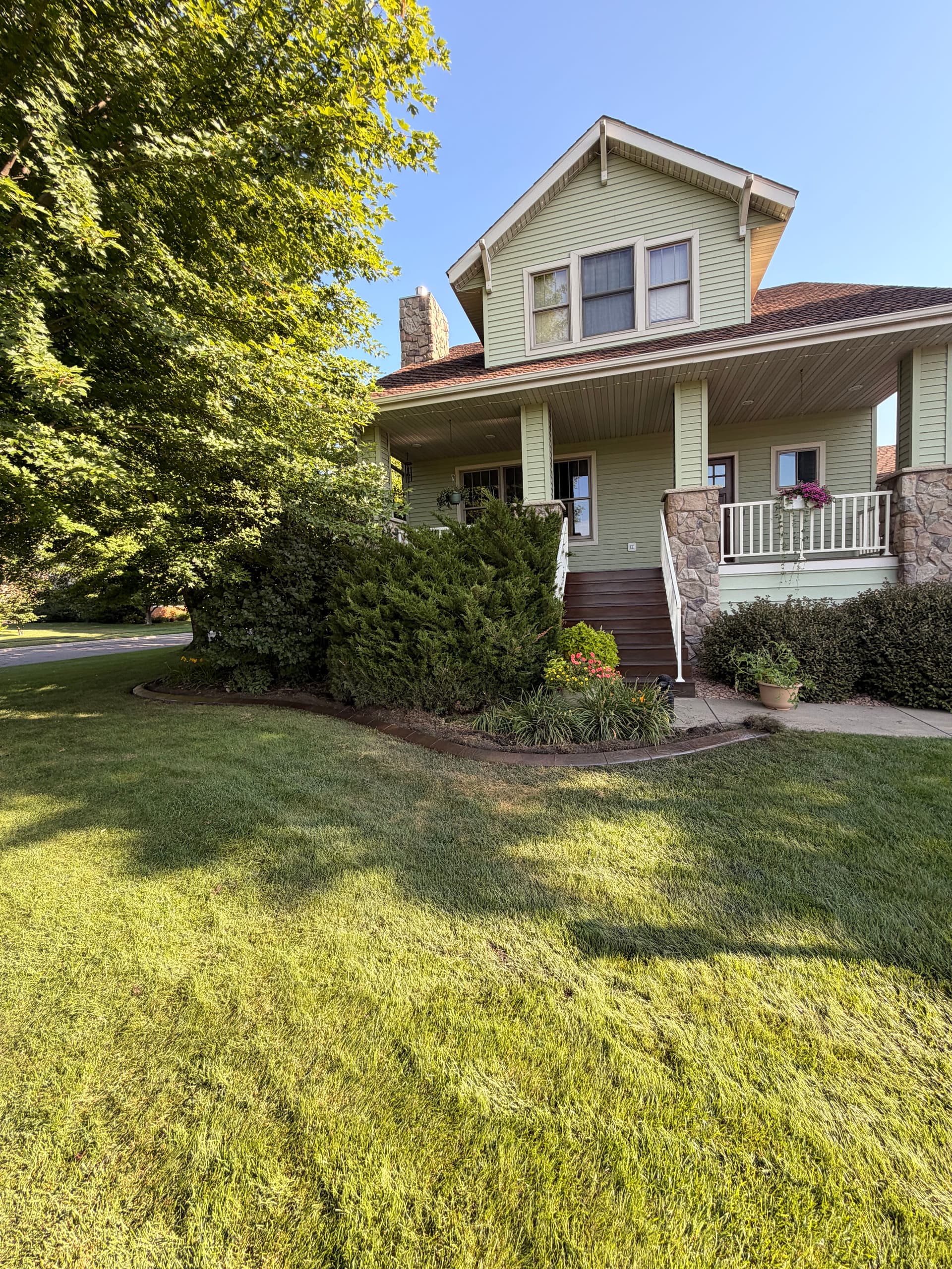 Walnut Concrete Curbing with Limestone Stamp in Sartell image