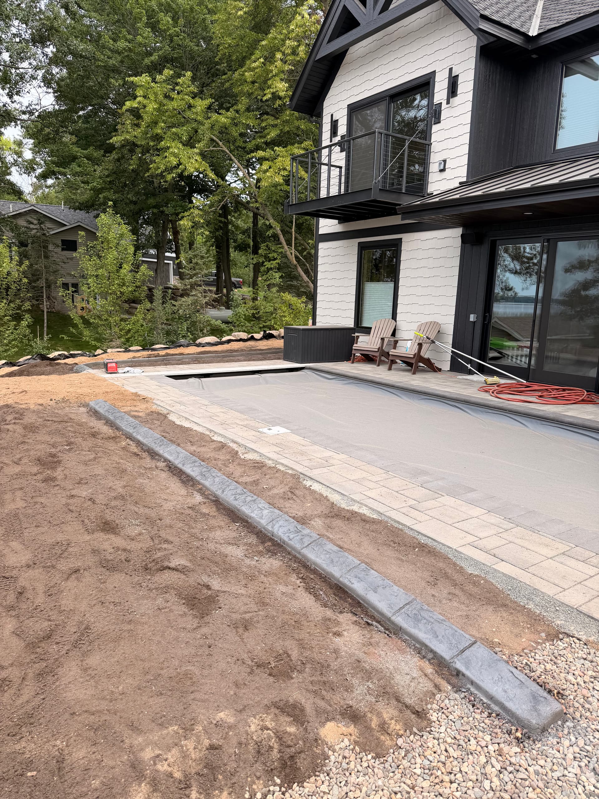Gallery photos for Fresh Concrete Curbing on a New Build at Platte Lake in Hillman: Image #3