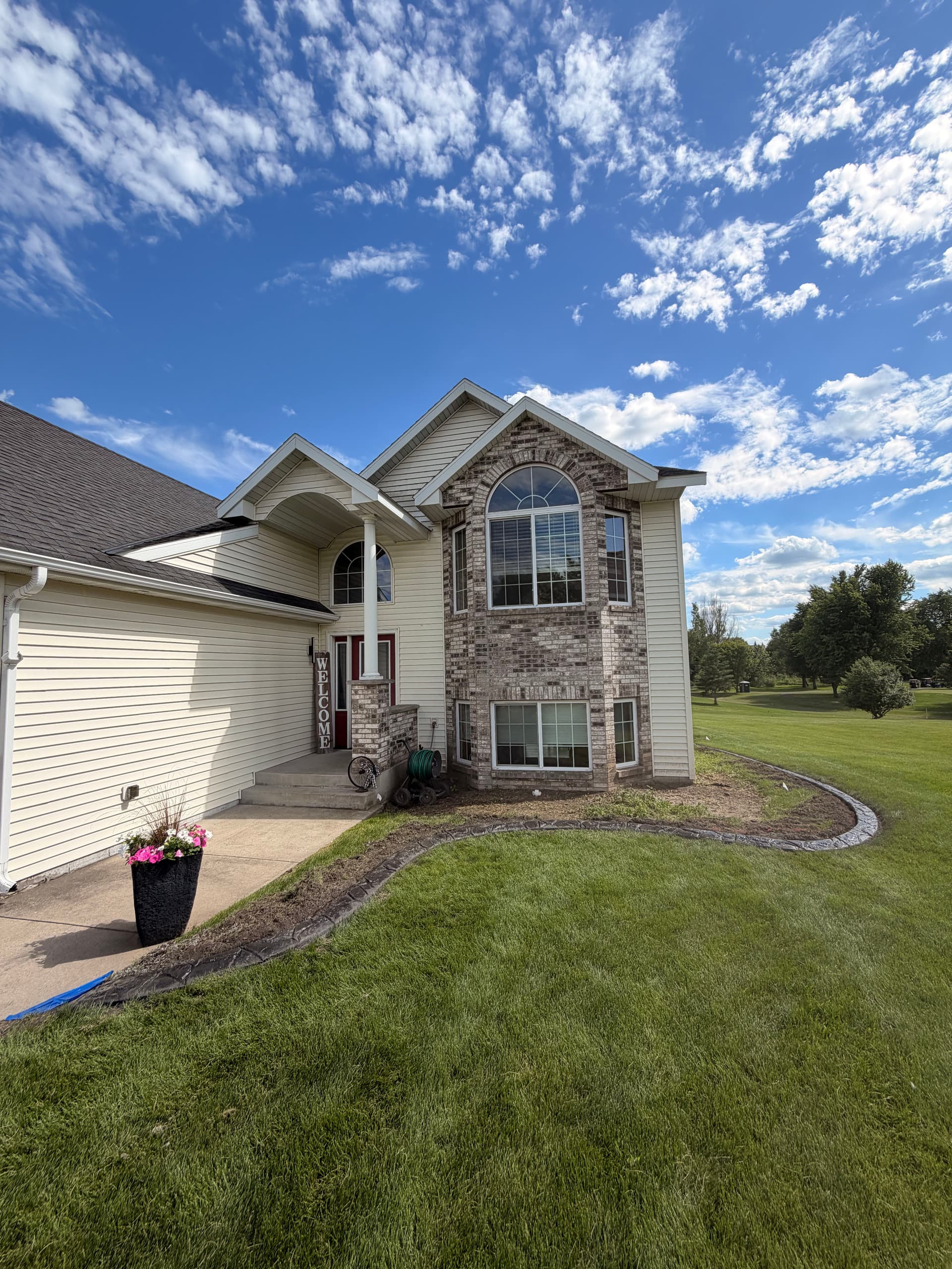 Concrete Curbing with Granite Slate Stamp in Albany MN image