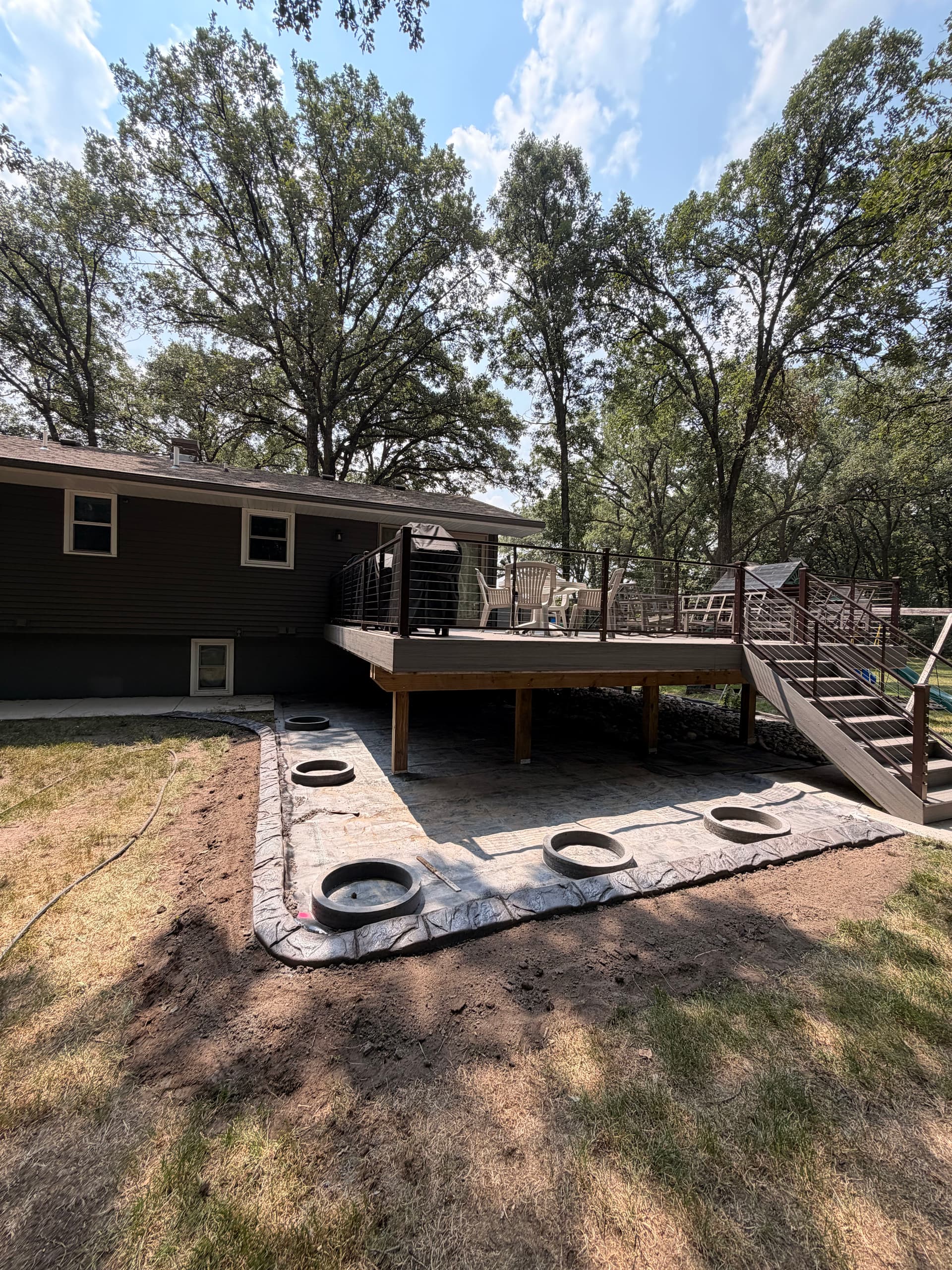 Gallery photos for Concrete Curbing with Mississippi Boulder Stamp in Rice MN: Image #4
