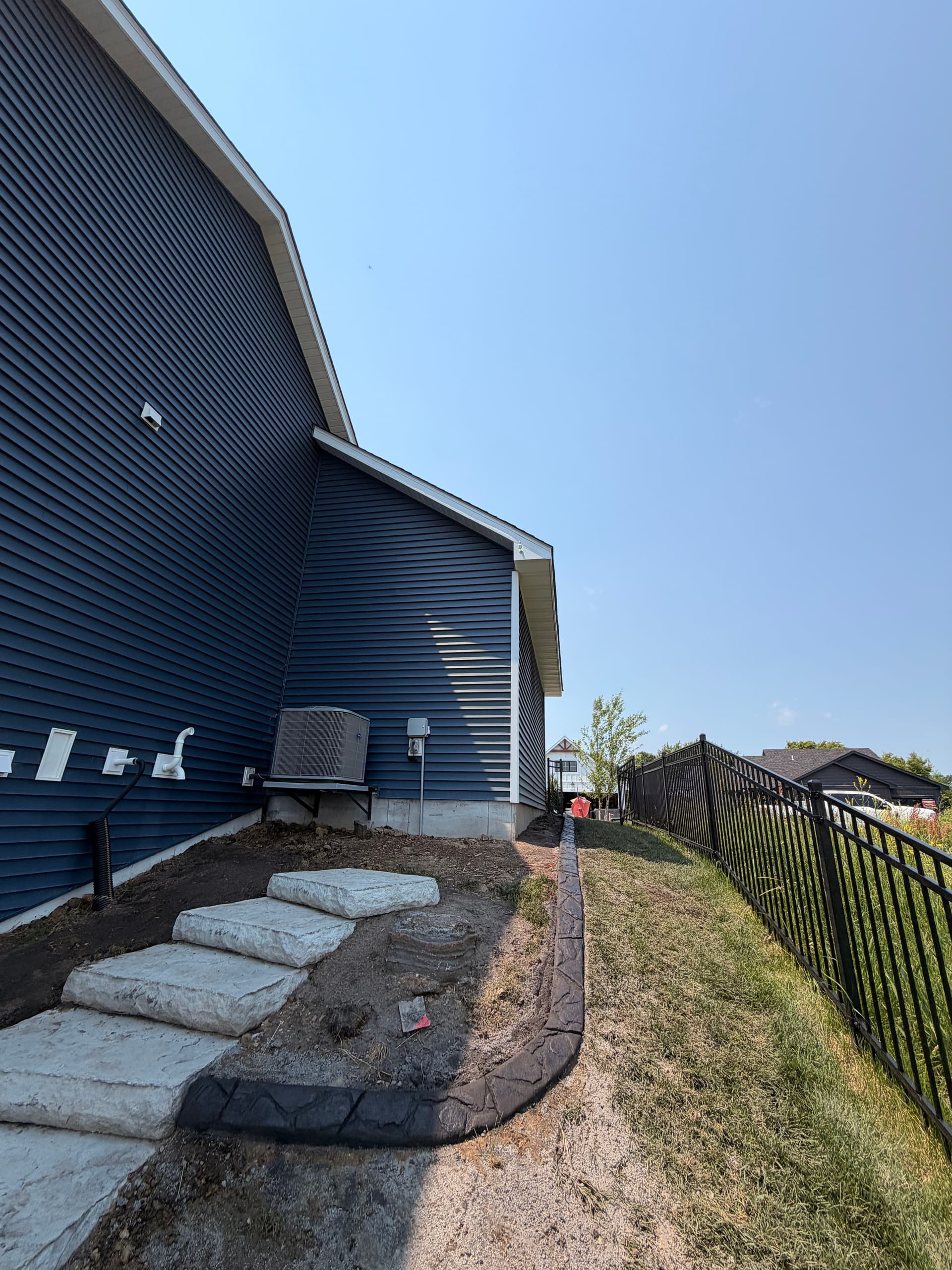 Gallery photos for Charcoal Concrete Curbing with Granite Slate Stamp in St. Michael: Image #5