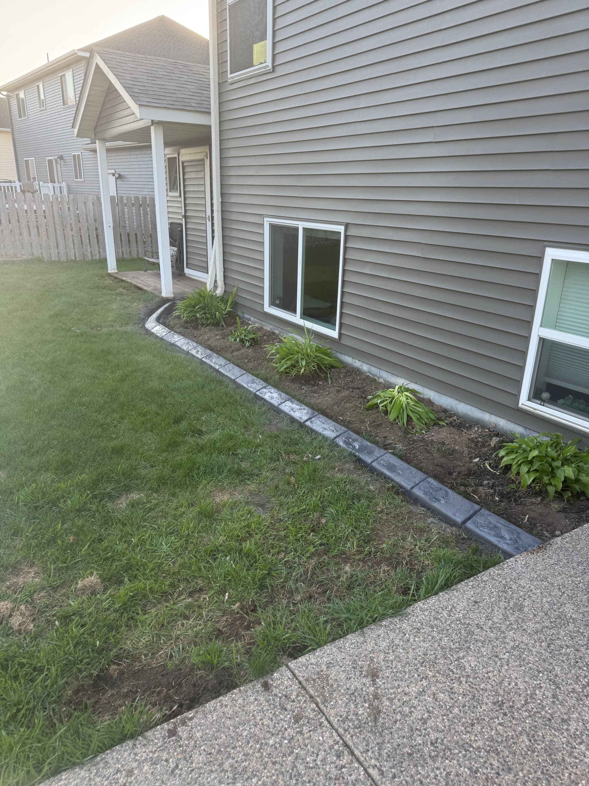 Gallery photos for Charcoal Concrete Curbing With Heavy Spanish Stamp: Image #3