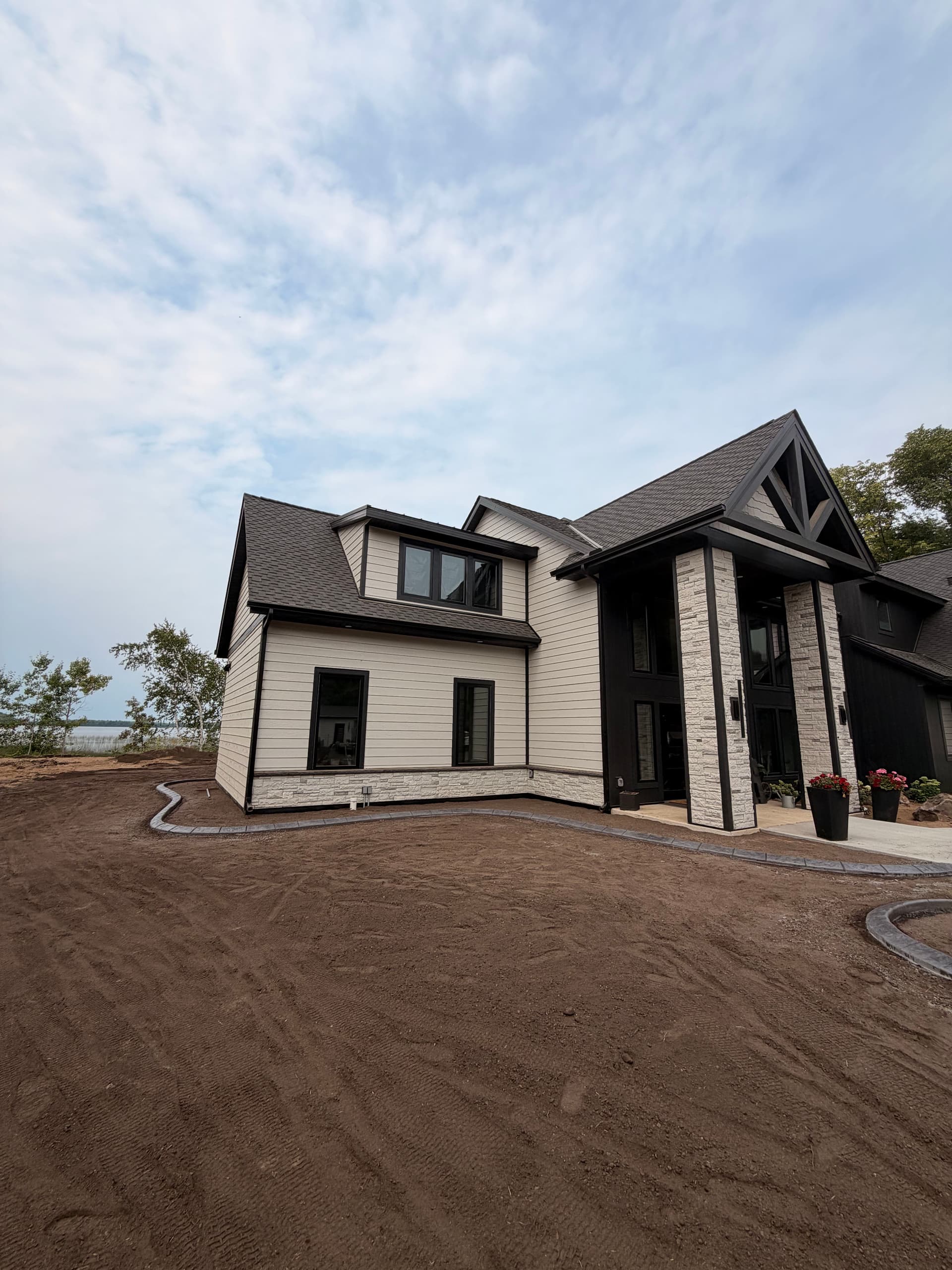 Gallery photos for Fresh Concrete Curbing on a New Build at Platte Lake in Hillman: Image #1