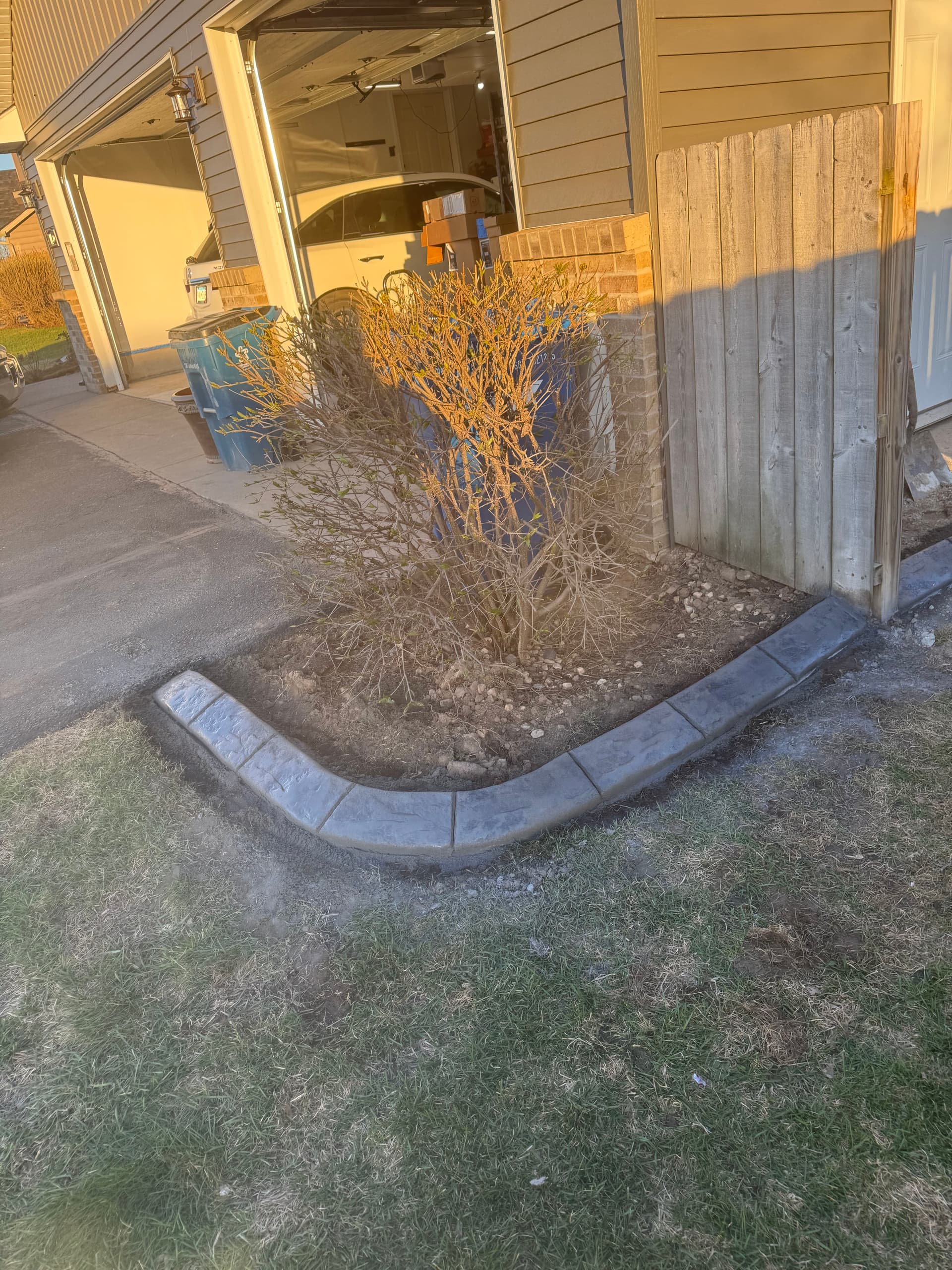 Gallery photos for Charcoal Concrete Curbing With Heavy Spanish Stamp: Image #4