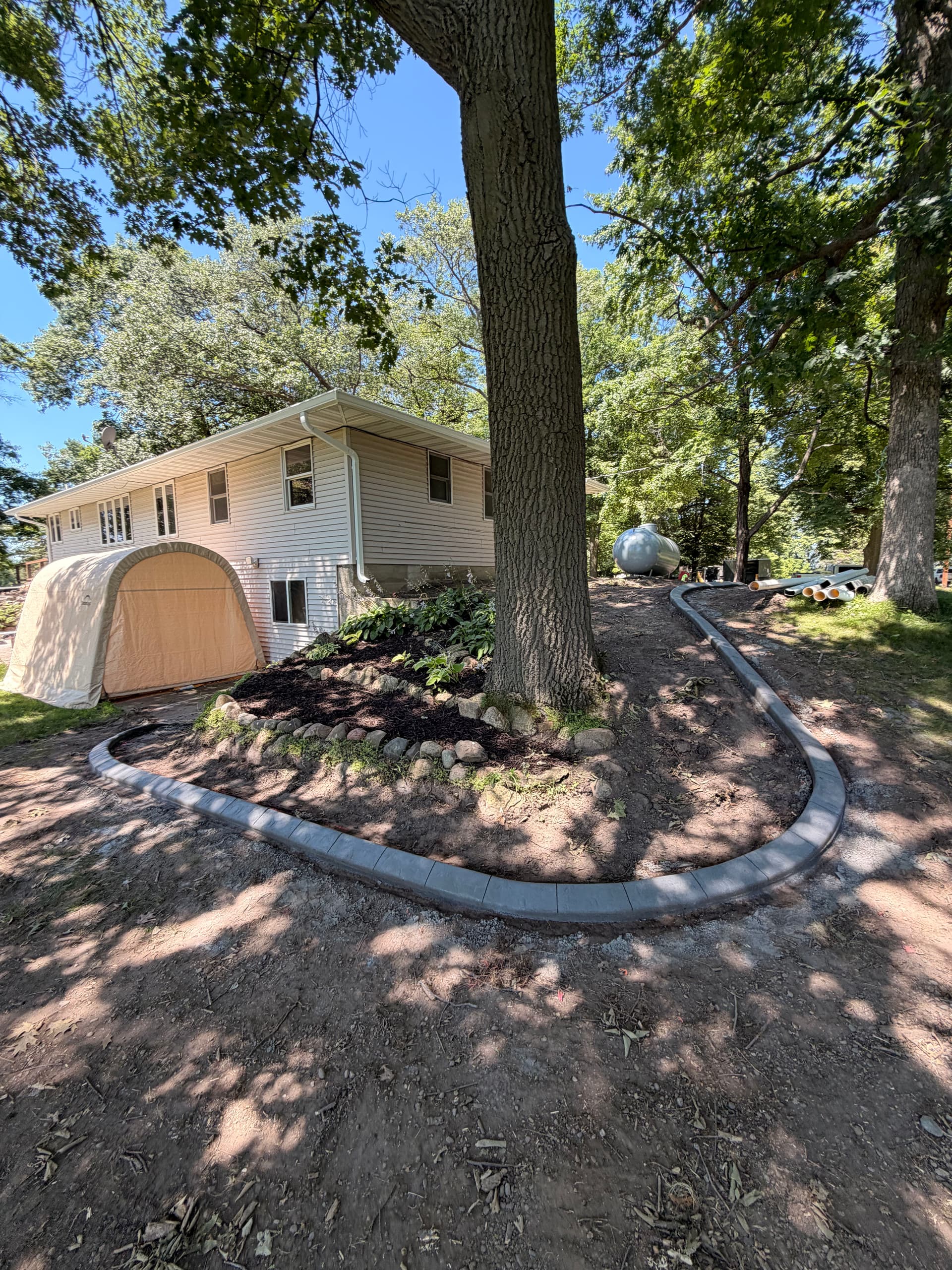 Gallery photos for Concrete Curbing with Slate Stamp Finish in Elk River MN: Image #2